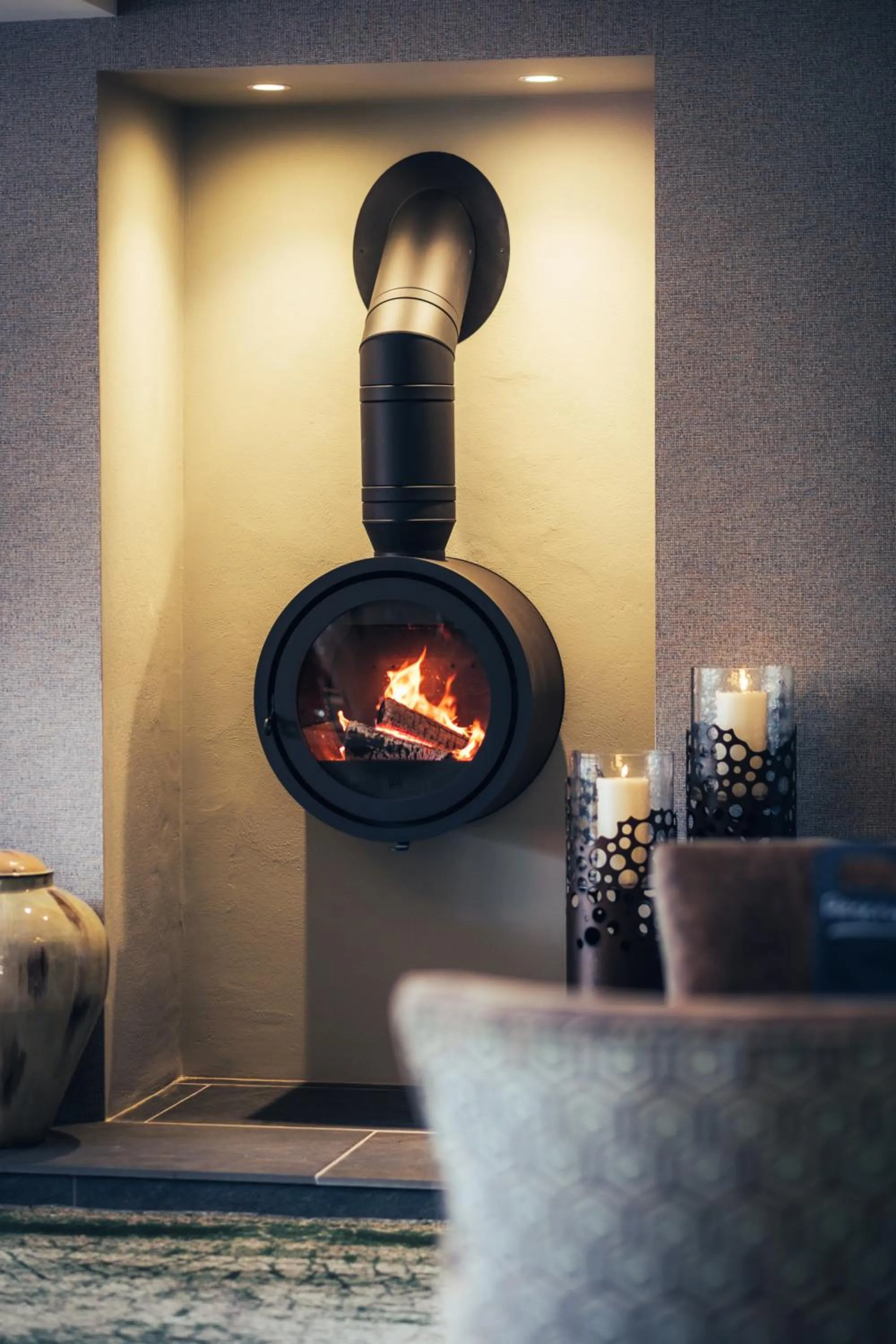 fireplace in The Ruddings