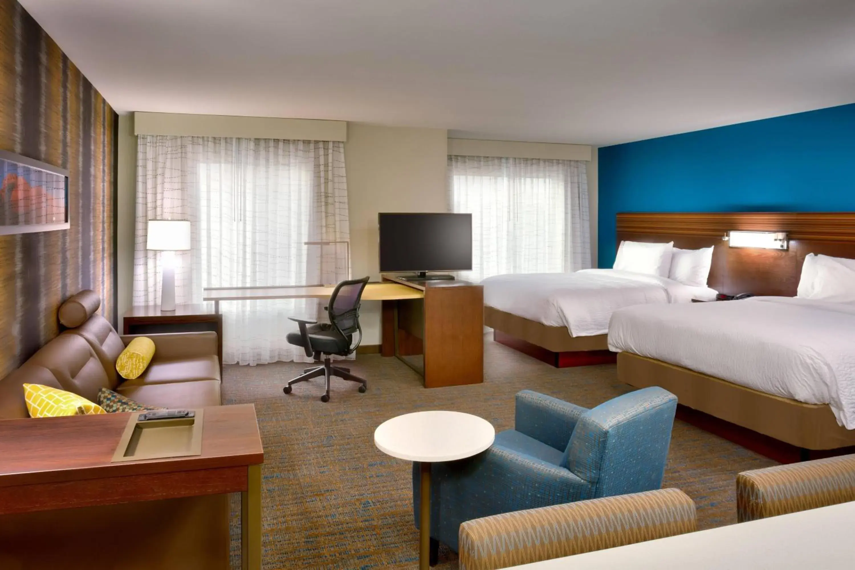 Queen Studio with Two Queen Beds and Sofa Bed in Residence Inn by Marriott Salt Lake City-West Jordan Queen Studio with Two Queen Beds and Sofa Bed in Residence Inn by Marriott Salt Lake City-West Jordan