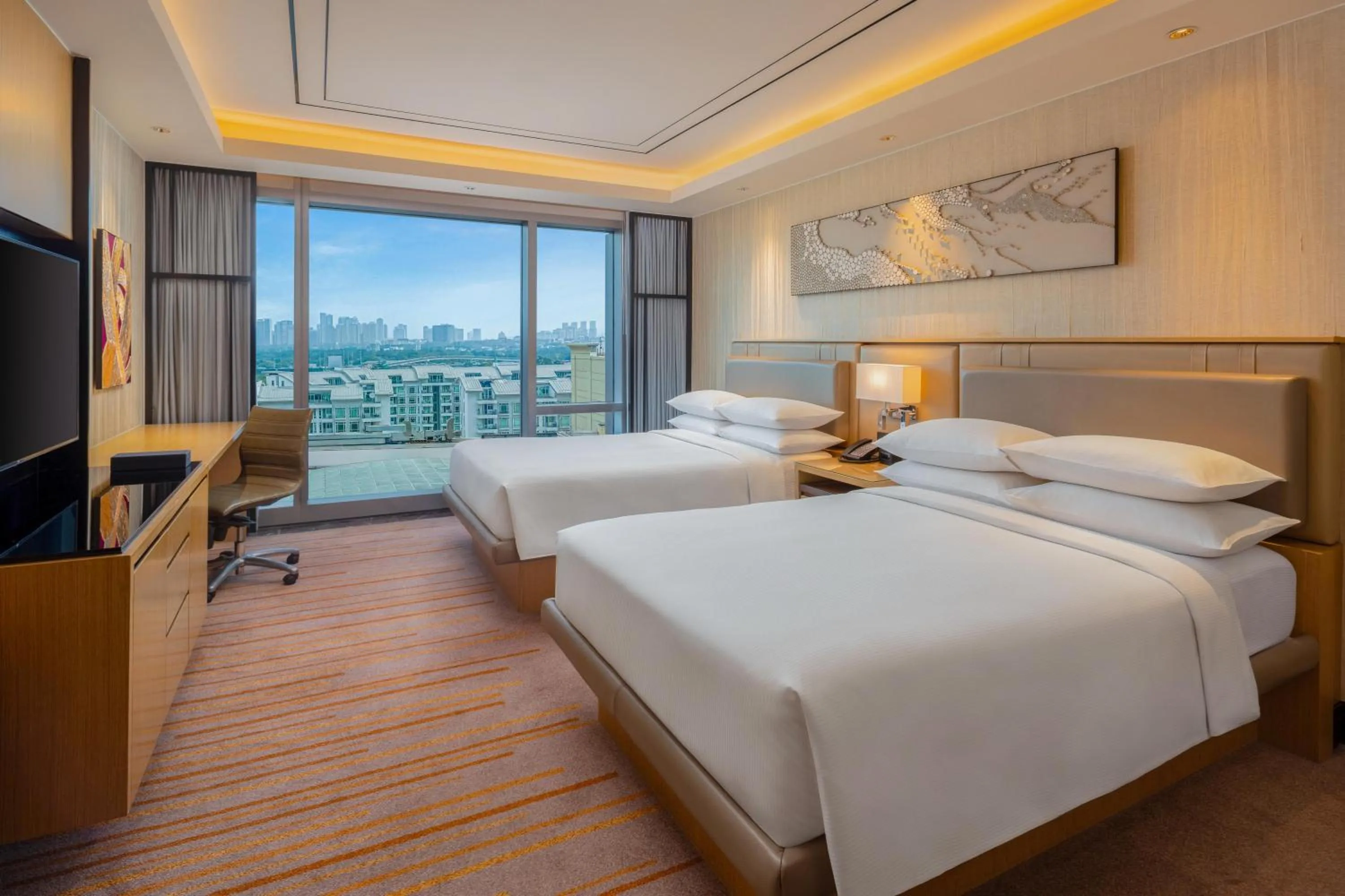 Bed in Hilton Manila Newport World Resorts