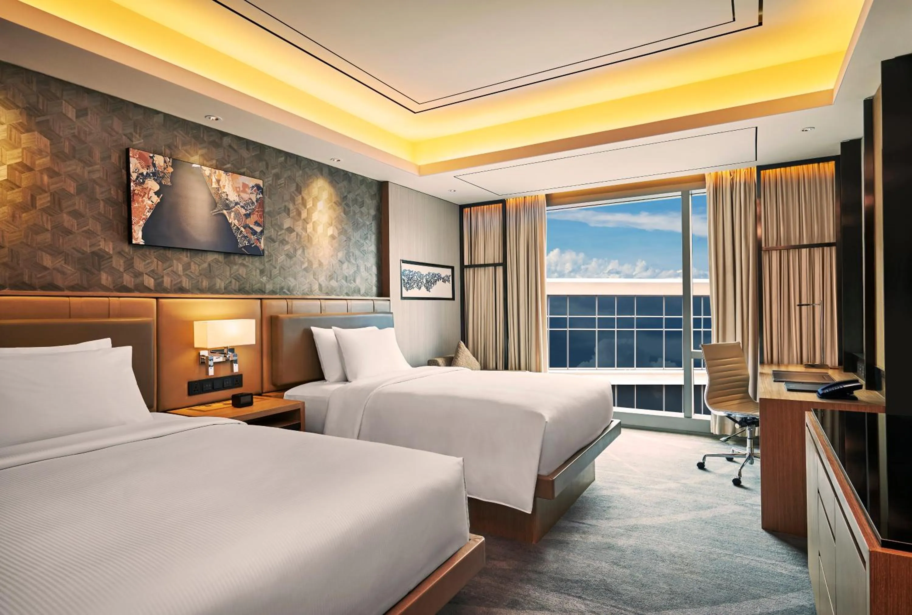 Bedroom, Bed in Hilton Manila Newport World Resorts