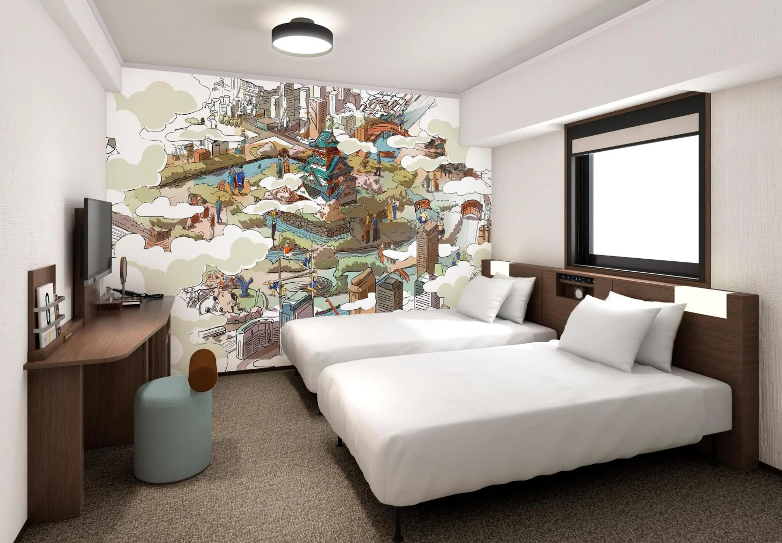 Bedroom, Bed in Garner Hotel Osaka Honmachi Midosuji by IHG