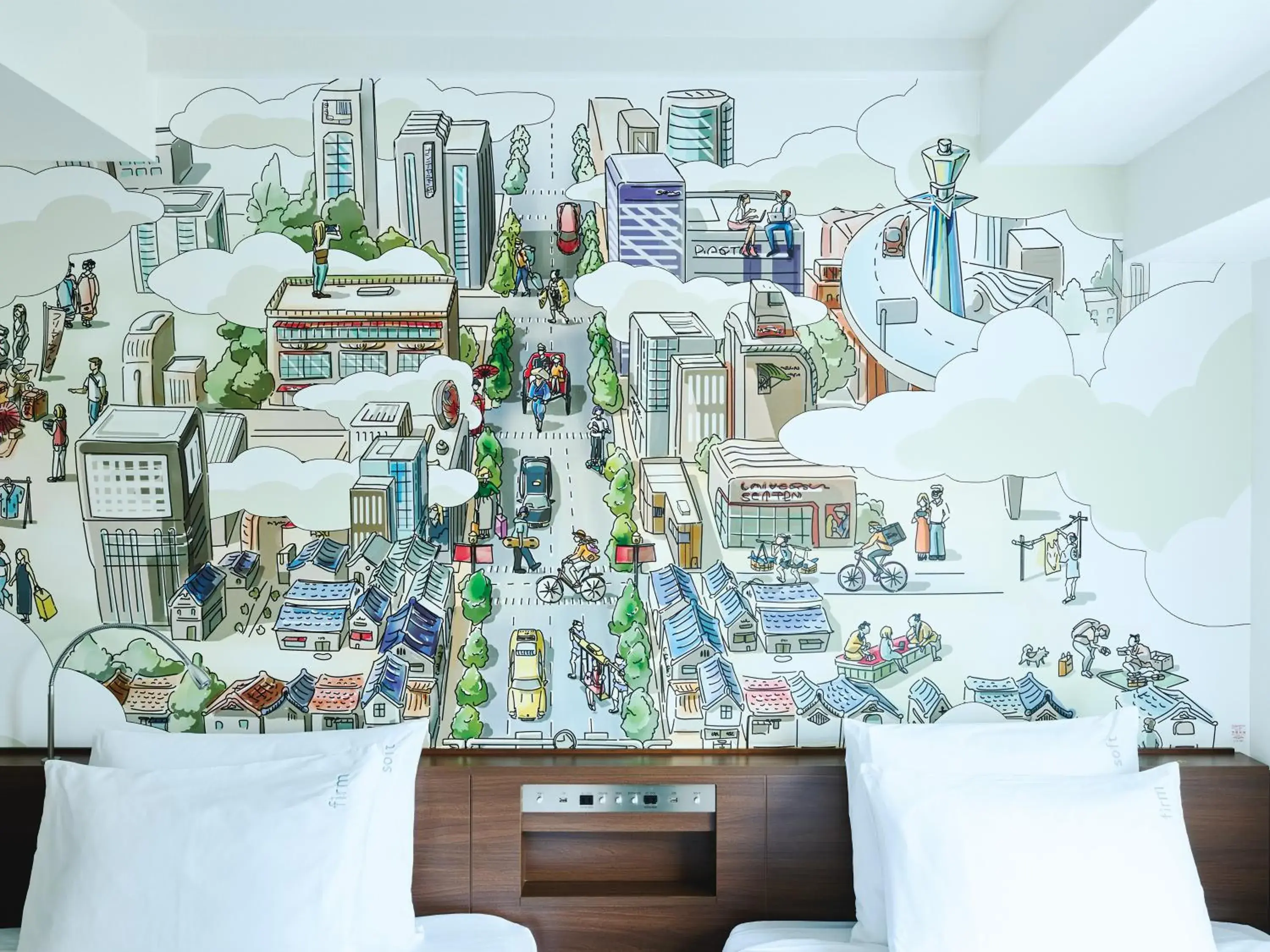 Bed in Garner Hotel Osaka Honmachi Kita Semba by IHG Bed in Garner Hotel Osaka Honmachi Kita Semba by IHG