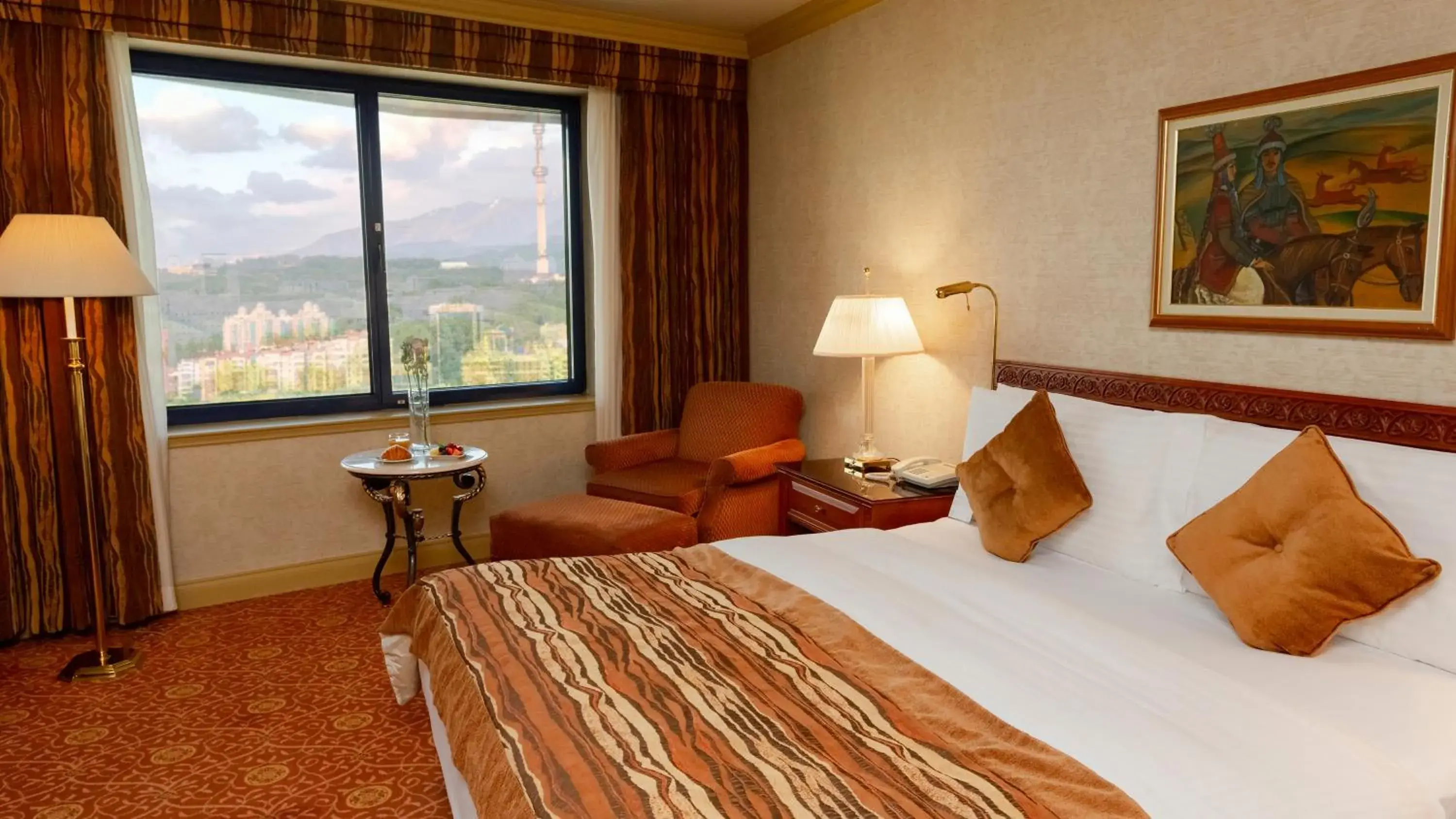Mountain view, Bed in InterContinental Almaty by IHG Mountain view, Bed in InterContinental Almaty by IHG