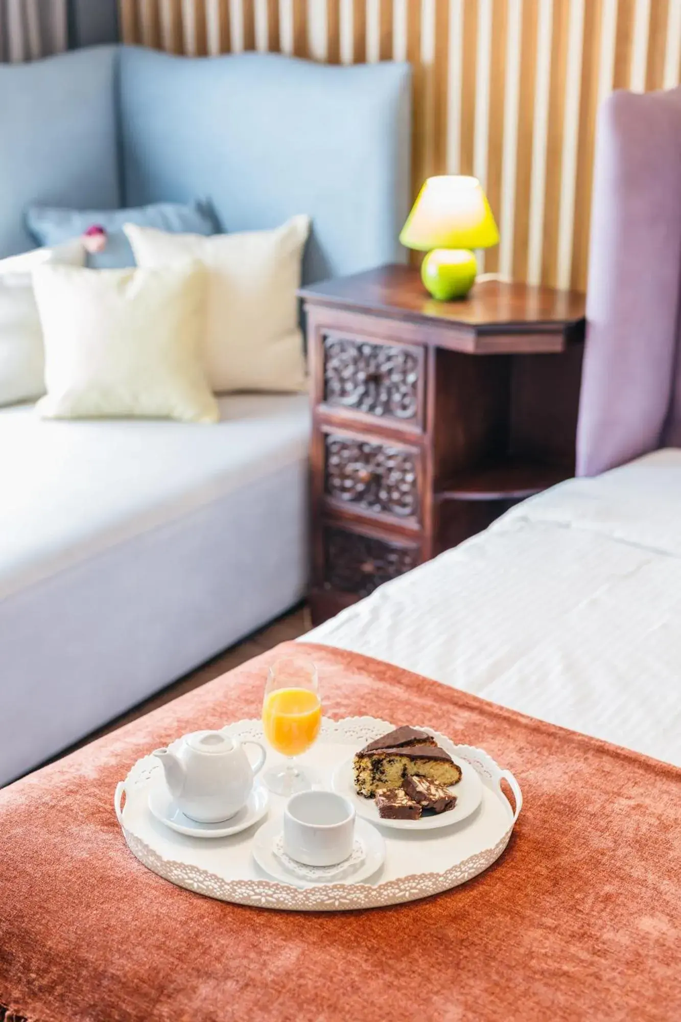 Decorative detail, Bed in Ladadika Design, Philian Hotels and Resorts Decorative detail, Bed in Ladadika Design, Philian Hotels and Resorts