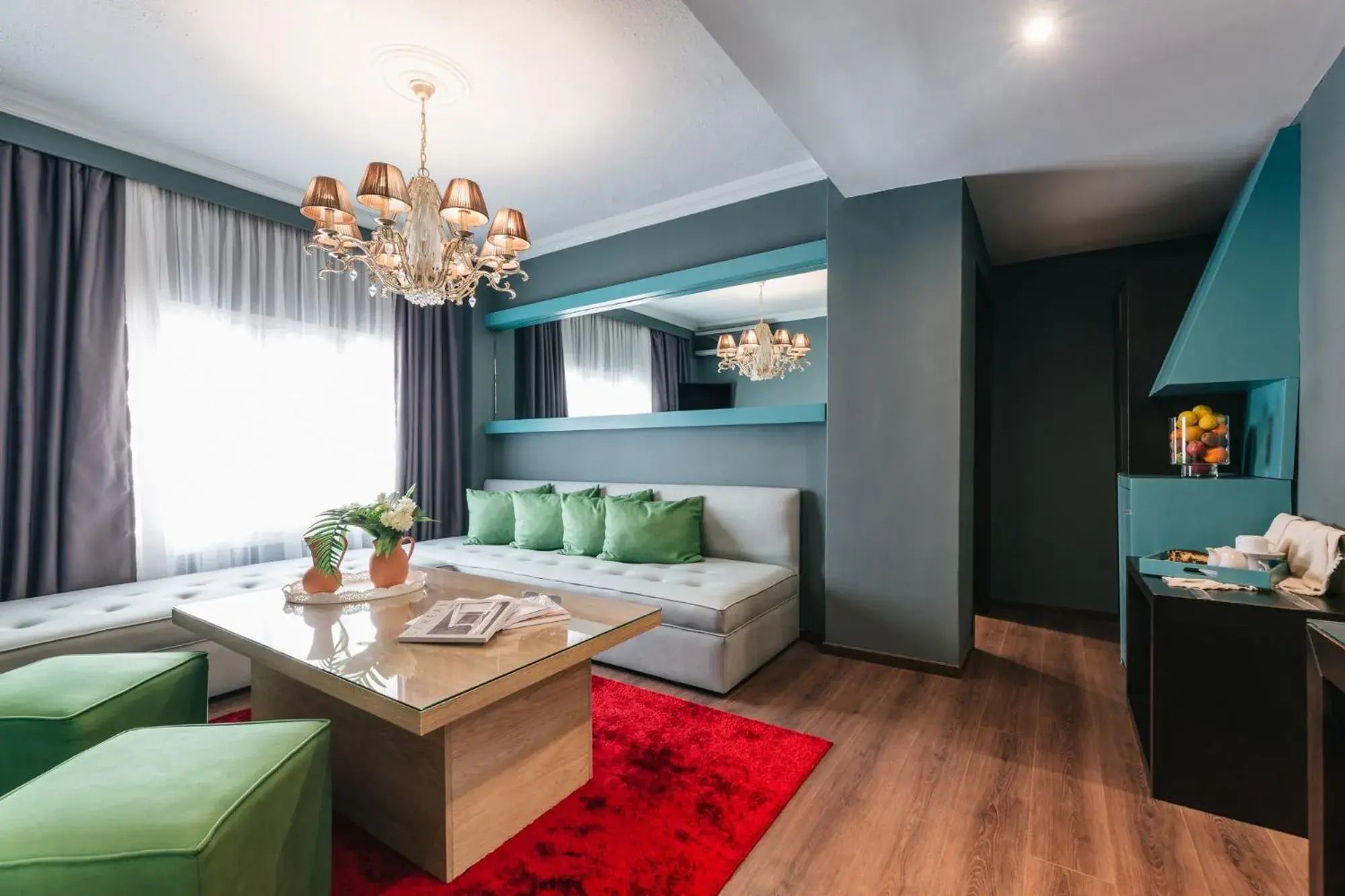 Living room, Bed in Ladadika Design, Philian Hotels and Resorts Living room, Bed in Ladadika Design, Philian Hotels and Resorts