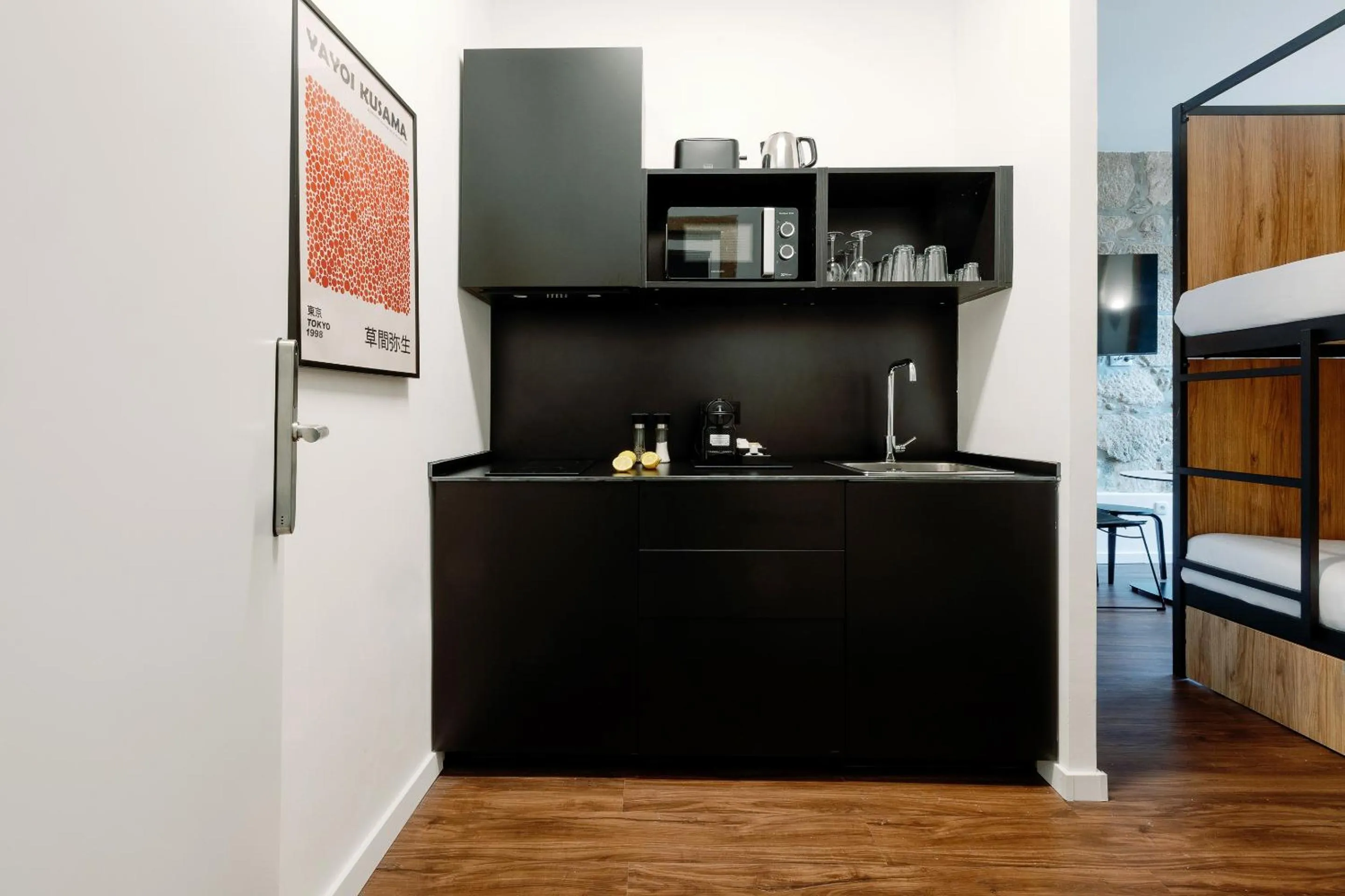 kitchen in Cosme Apartments by Olala Homes