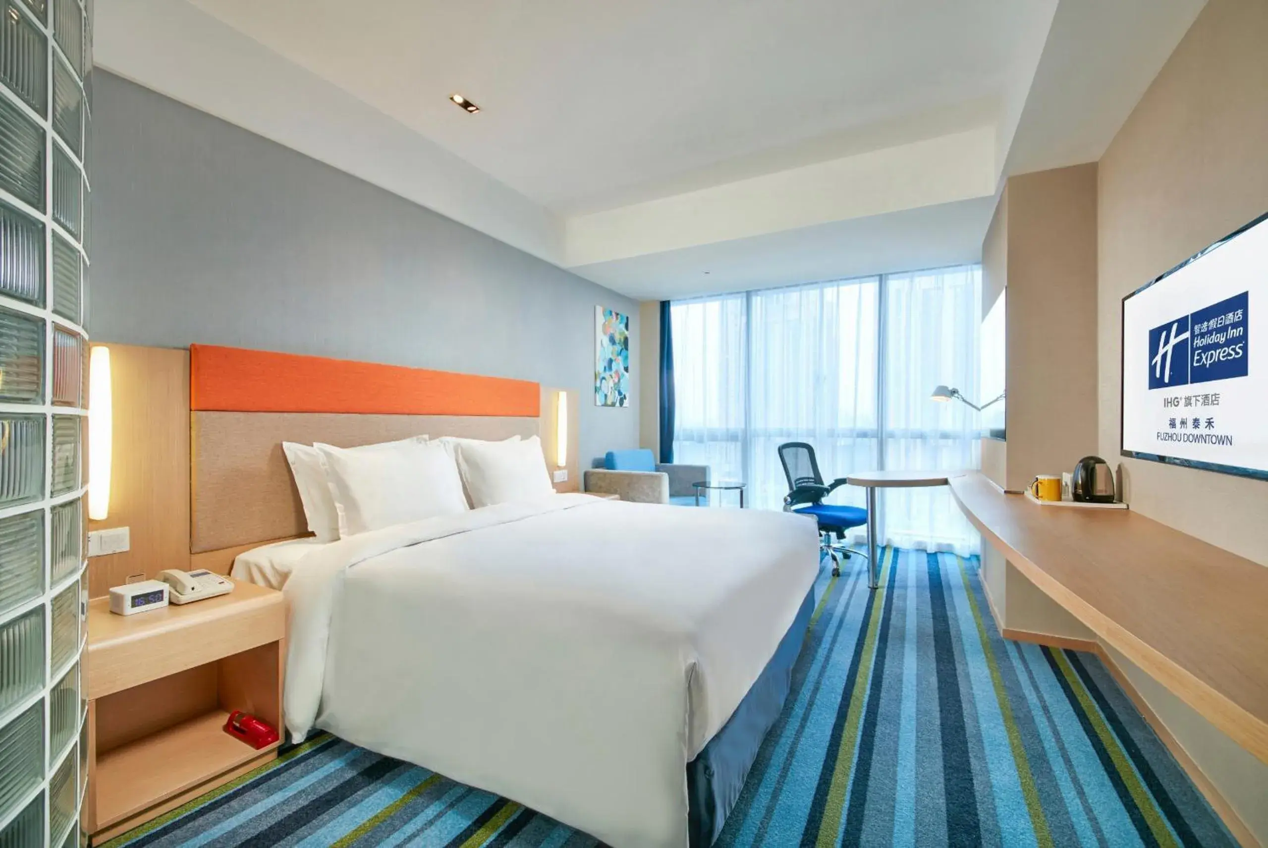 Bedroom, Bed in Holiday Inn Express Fuzhou Downtown by IHG Bedroom, Bed in Holiday Inn Express Fuzhou Downtown by IHG
