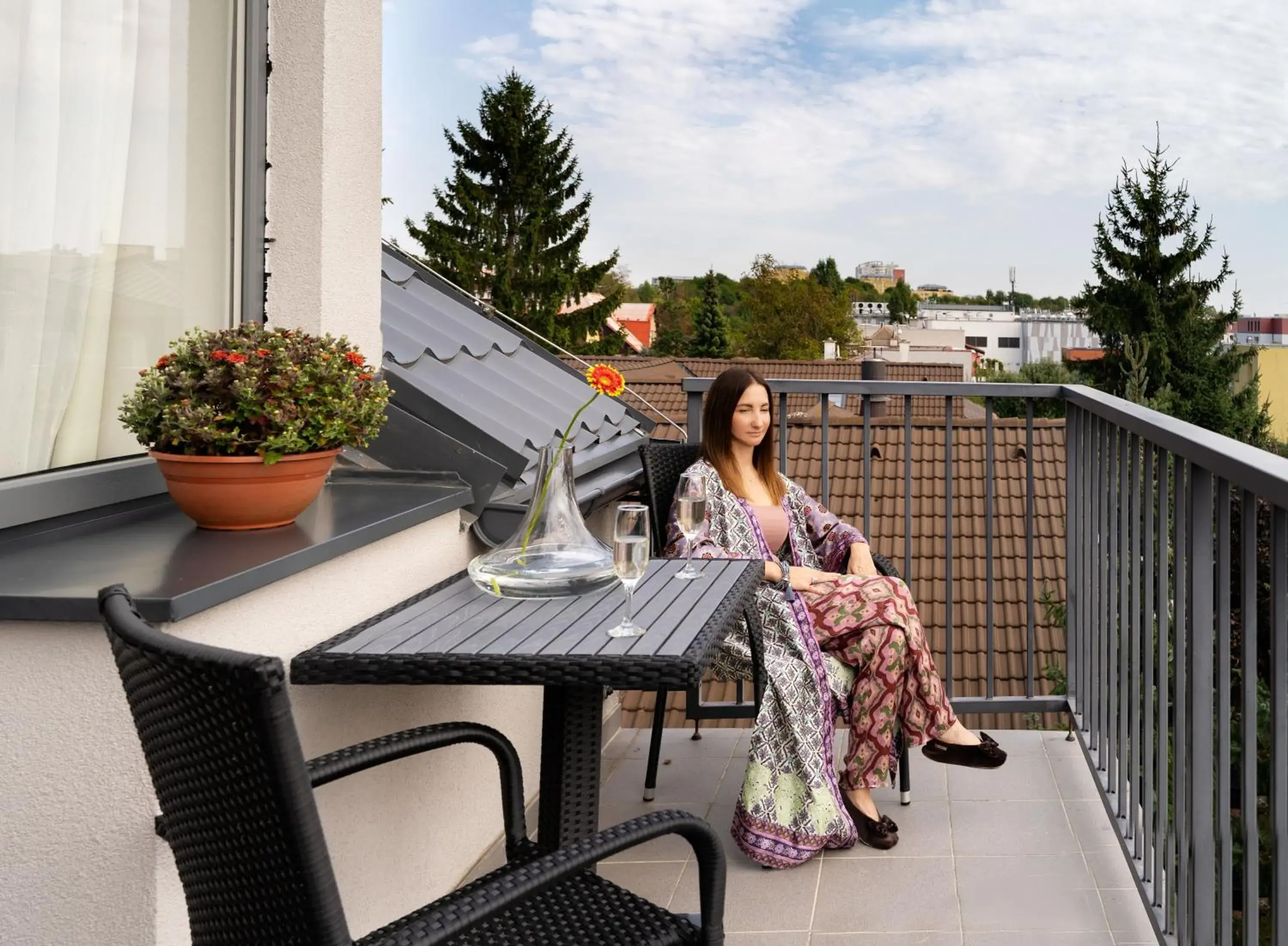 Double Room with Balcony in Grand Petit Hotel ex Shato Gesson Double Room with Balcony in Grand Petit Hotel ex Shato Gesson