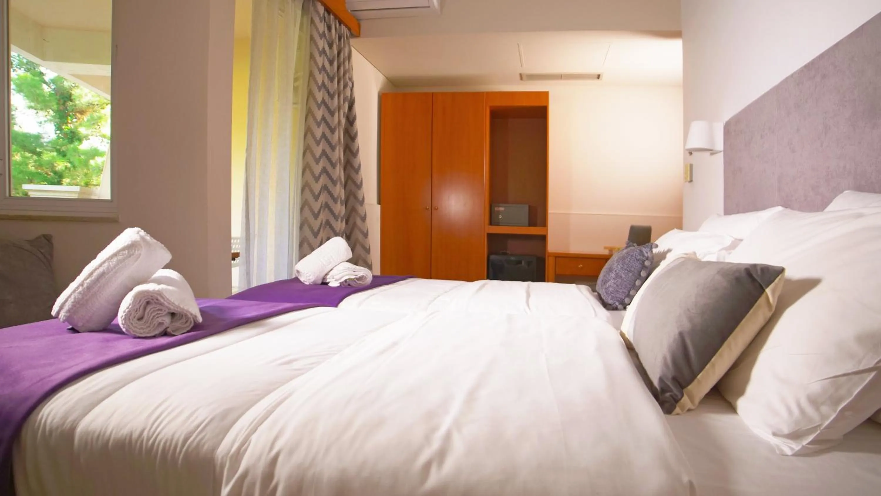 Bed in Antikyra Beach Hotel