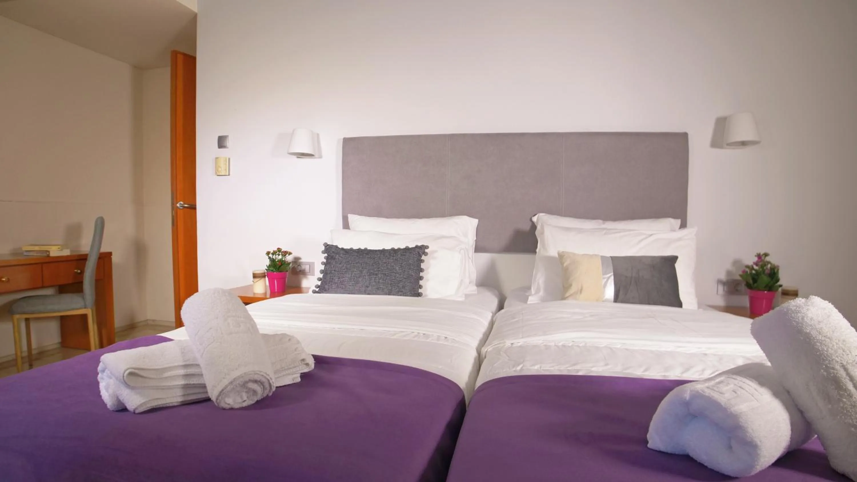 Bed in Antikyra Beach Hotel