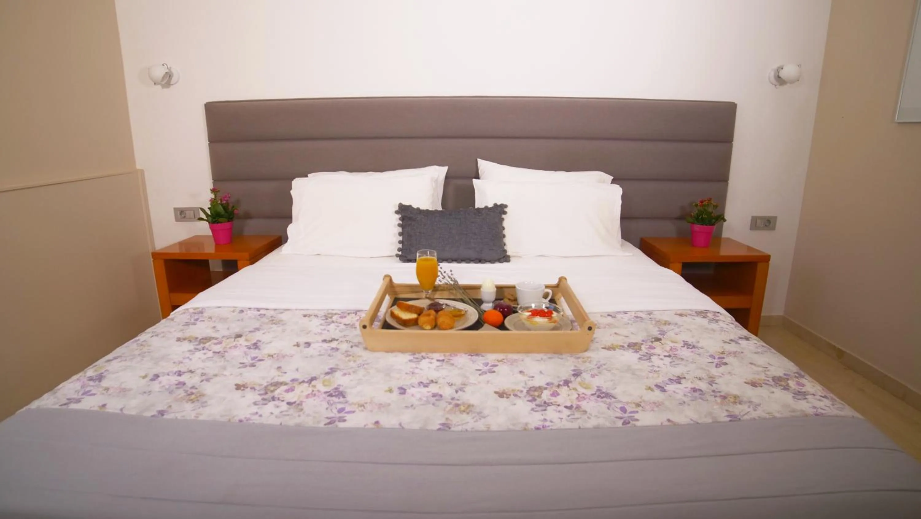 Bed in Antikyra Beach Hotel