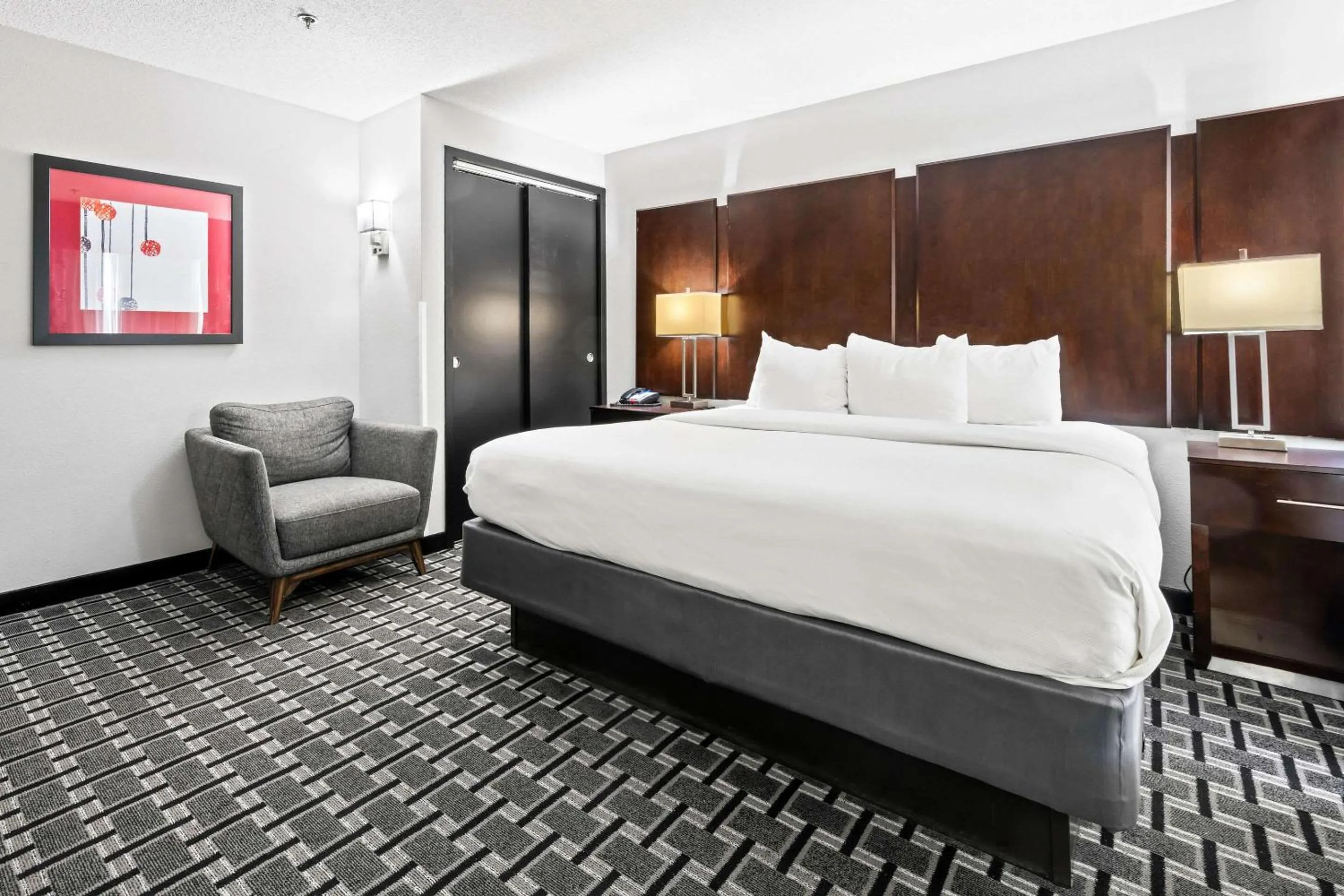 Bedroom, Bed in Comfort Suites Williamsburg Historic Area