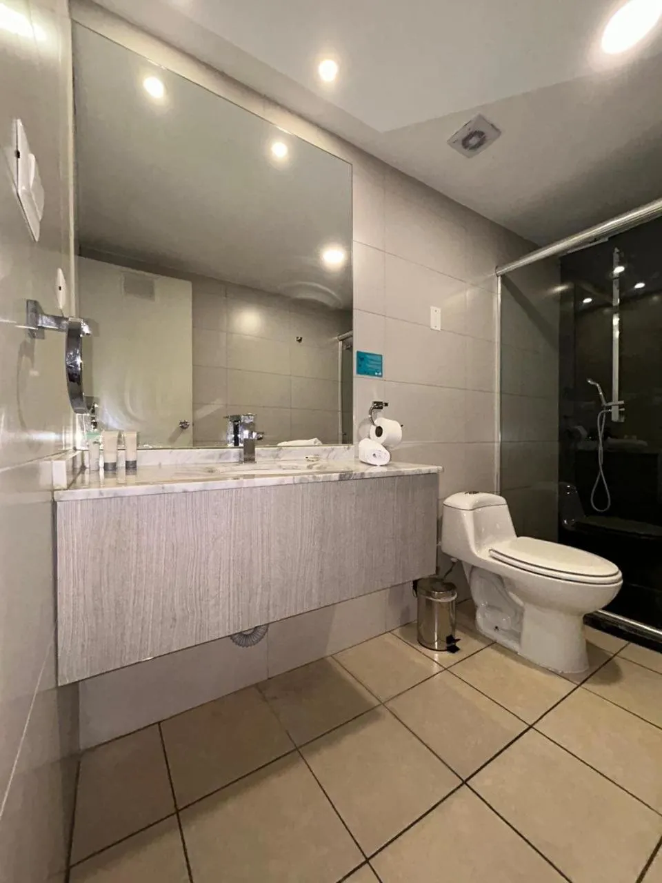 Shower in Hotel Plaza Ñuñoa