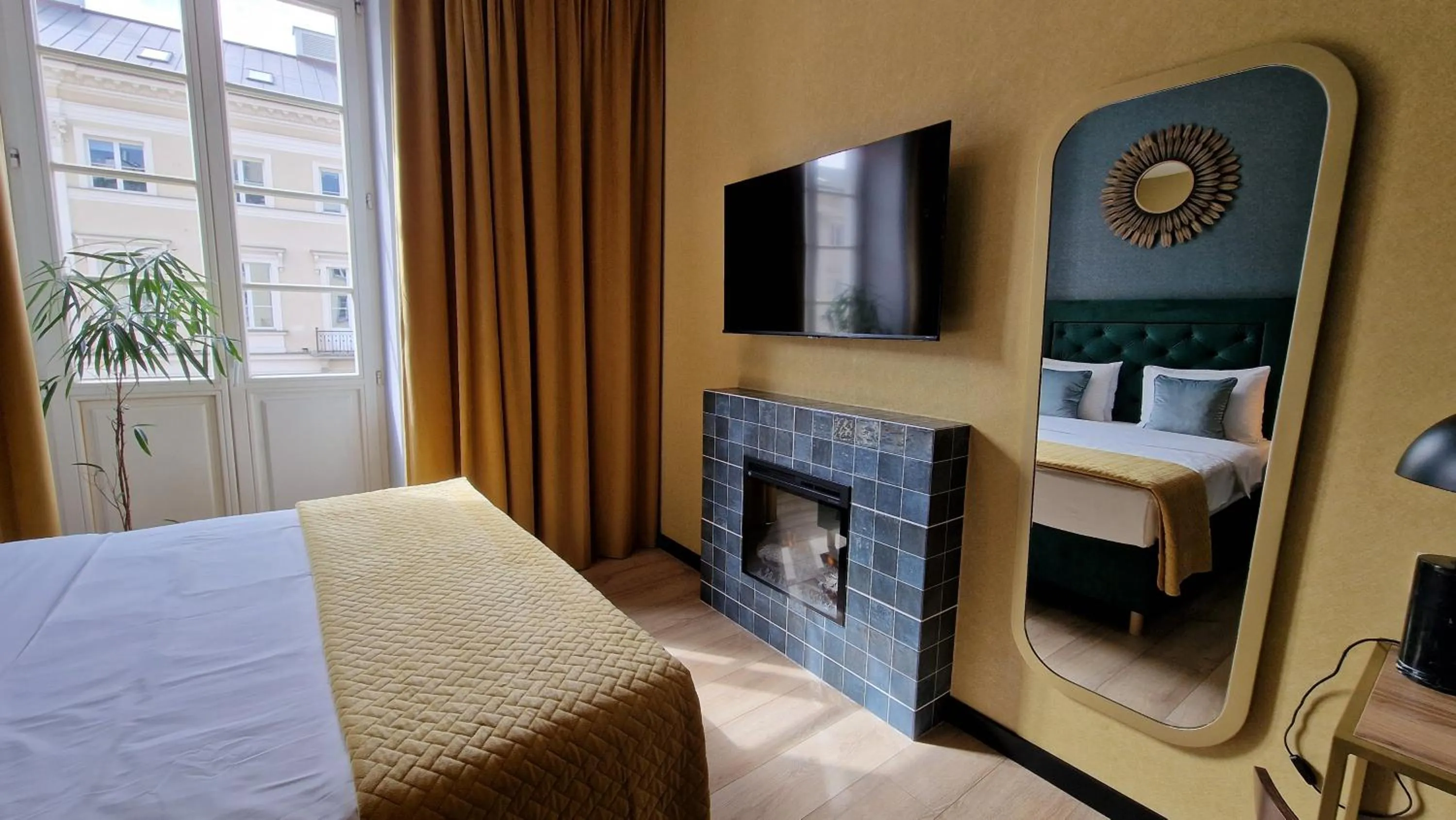 Photo of the whole room, Bed in SLEEPWELL NOWY ŚWIAT - entrance from Ordynacka 14St, through the courtyard