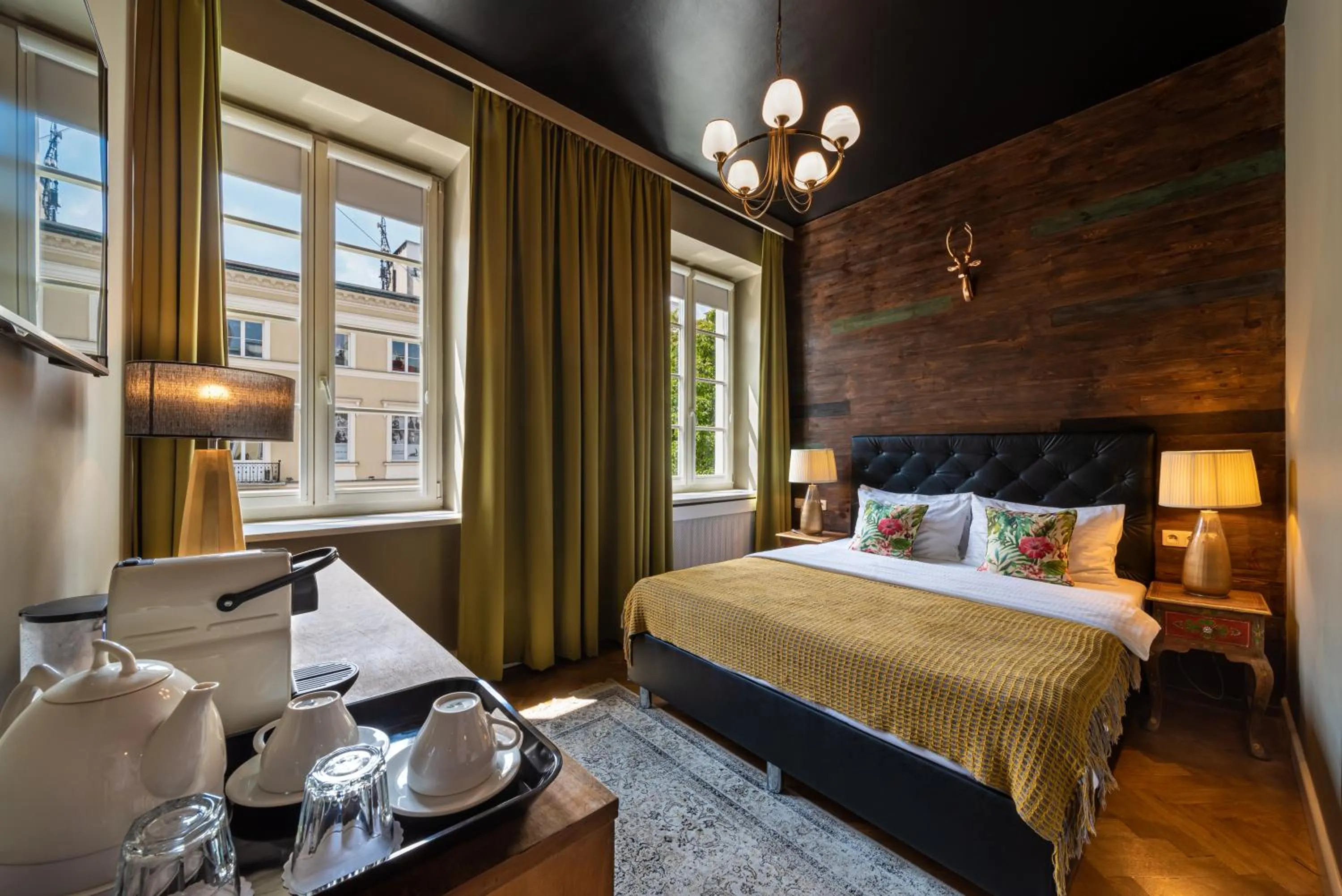 Photo of the whole room, Bed in SLEEPWELL NOWY ŚWIAT - entrance from Ordynacka 14St, through the courtyard