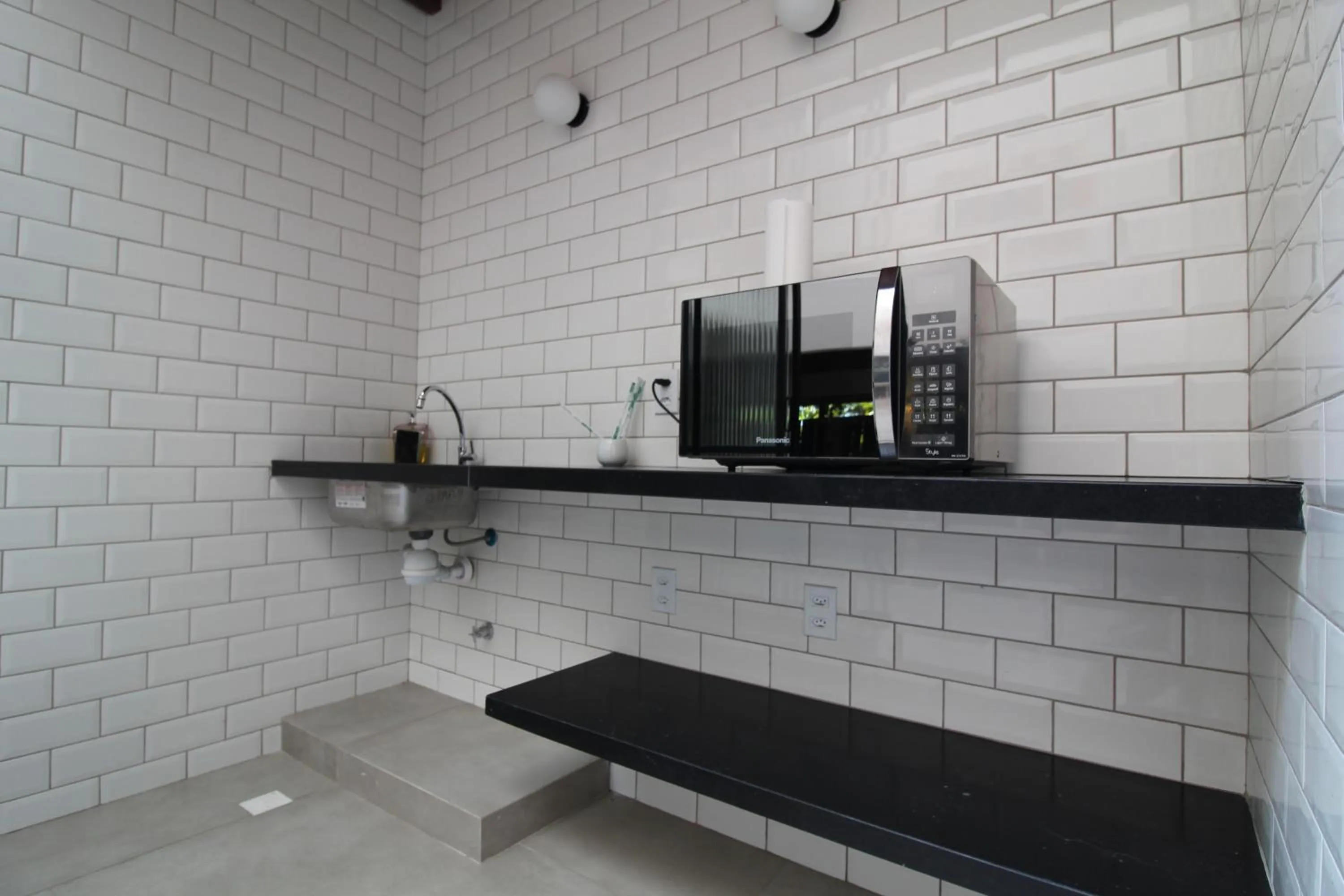 Kitchen or kitchenette in Pousada Cheiro Verde