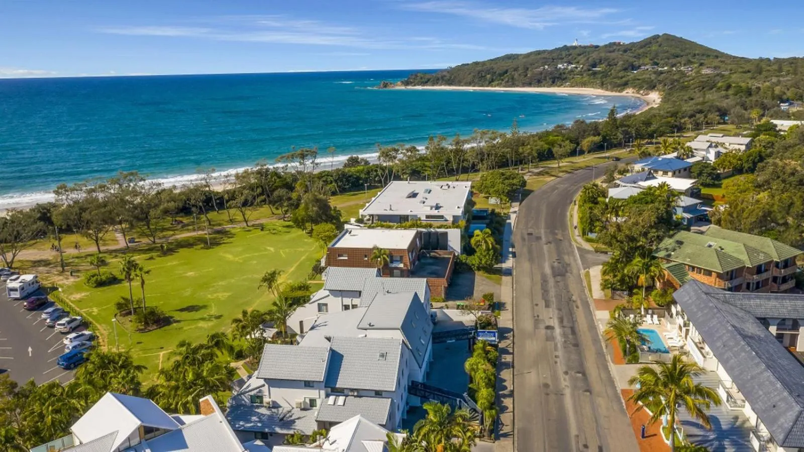 Bird's eye view in Byron Bay Beachfront Apartments