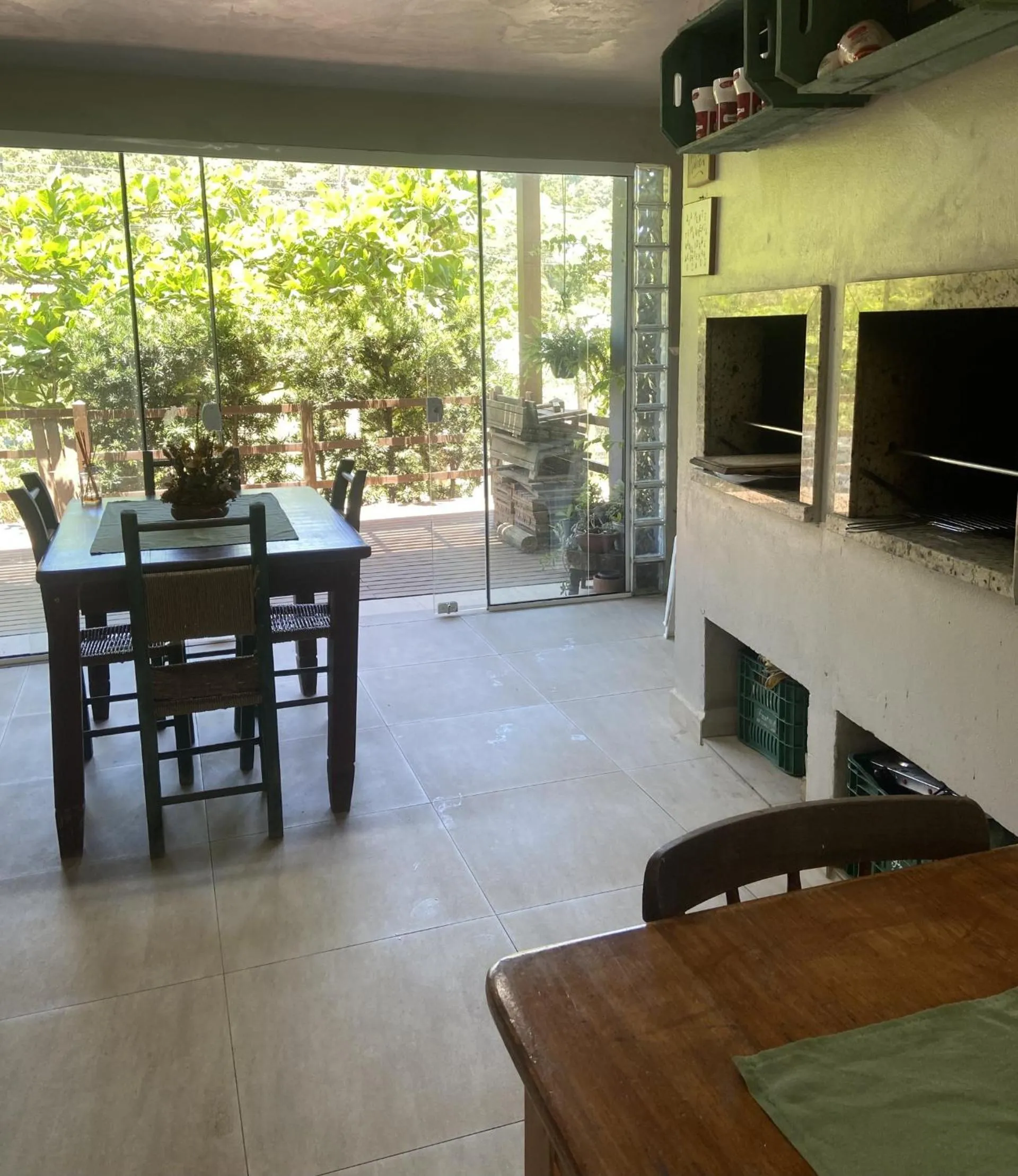 Kitchen or kitchenette in Pousada Azul Oceano