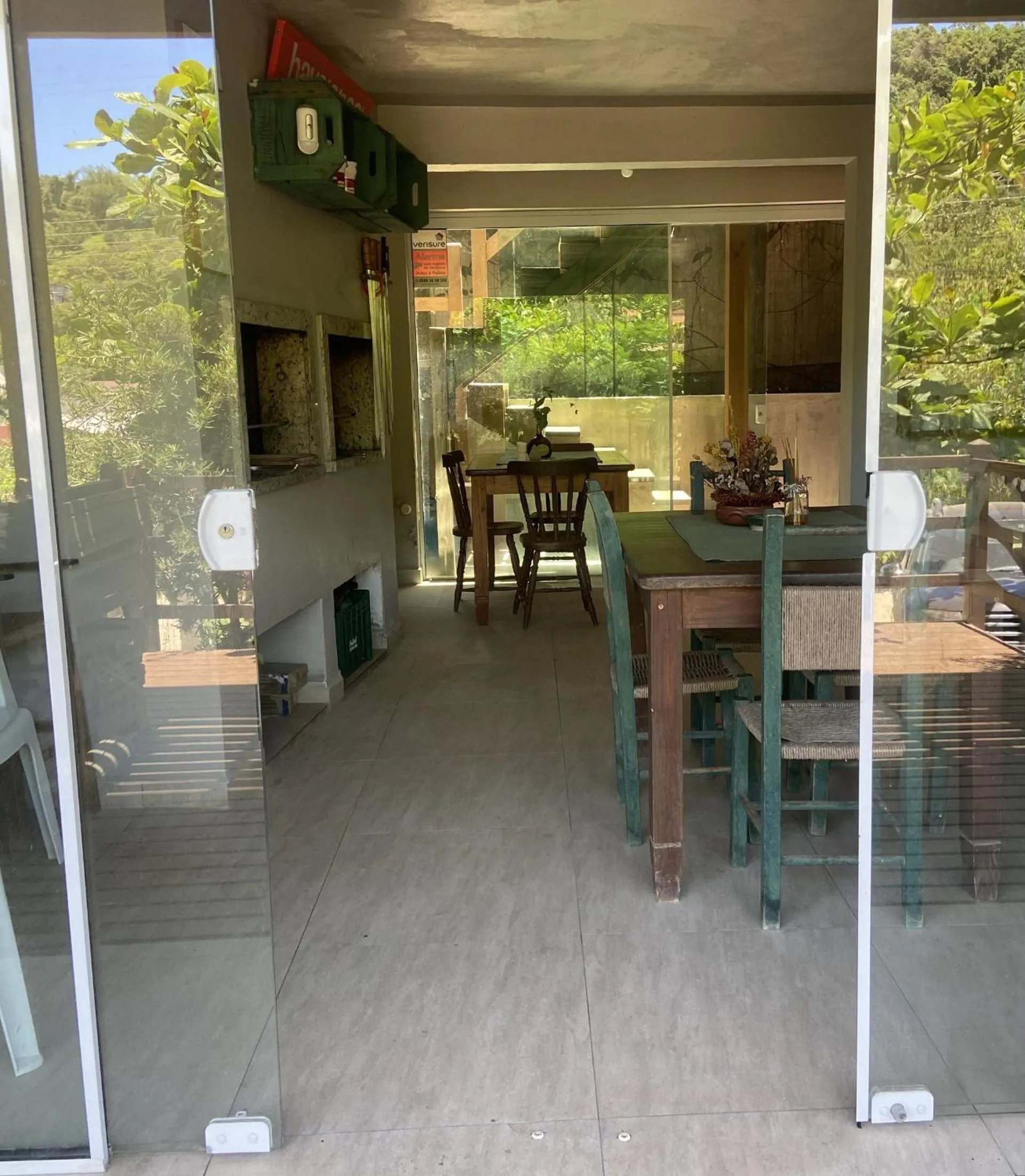 Kitchen or kitchenette in Pousada Azul Oceano