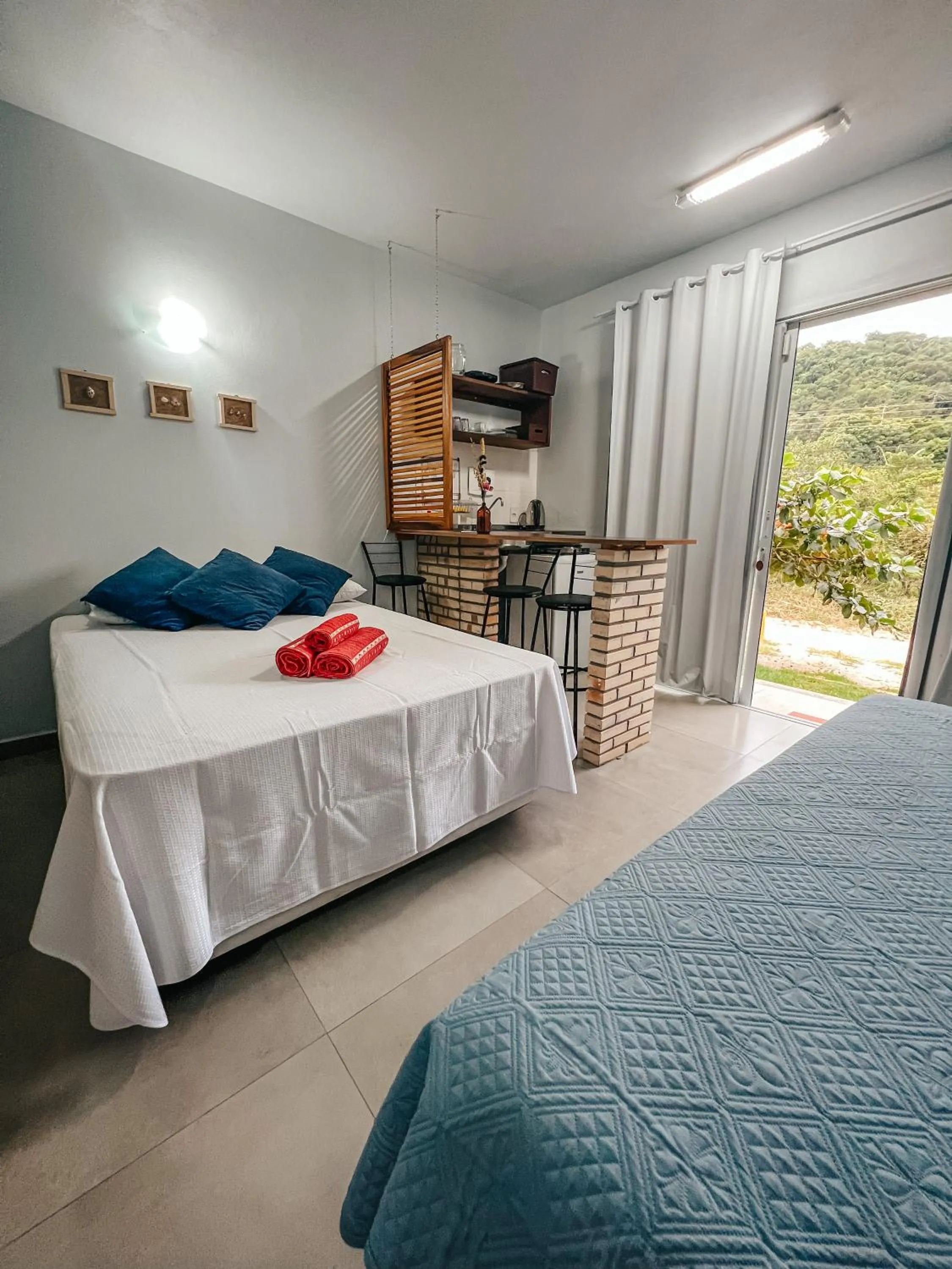 Bed in Pousada Azul Oceano