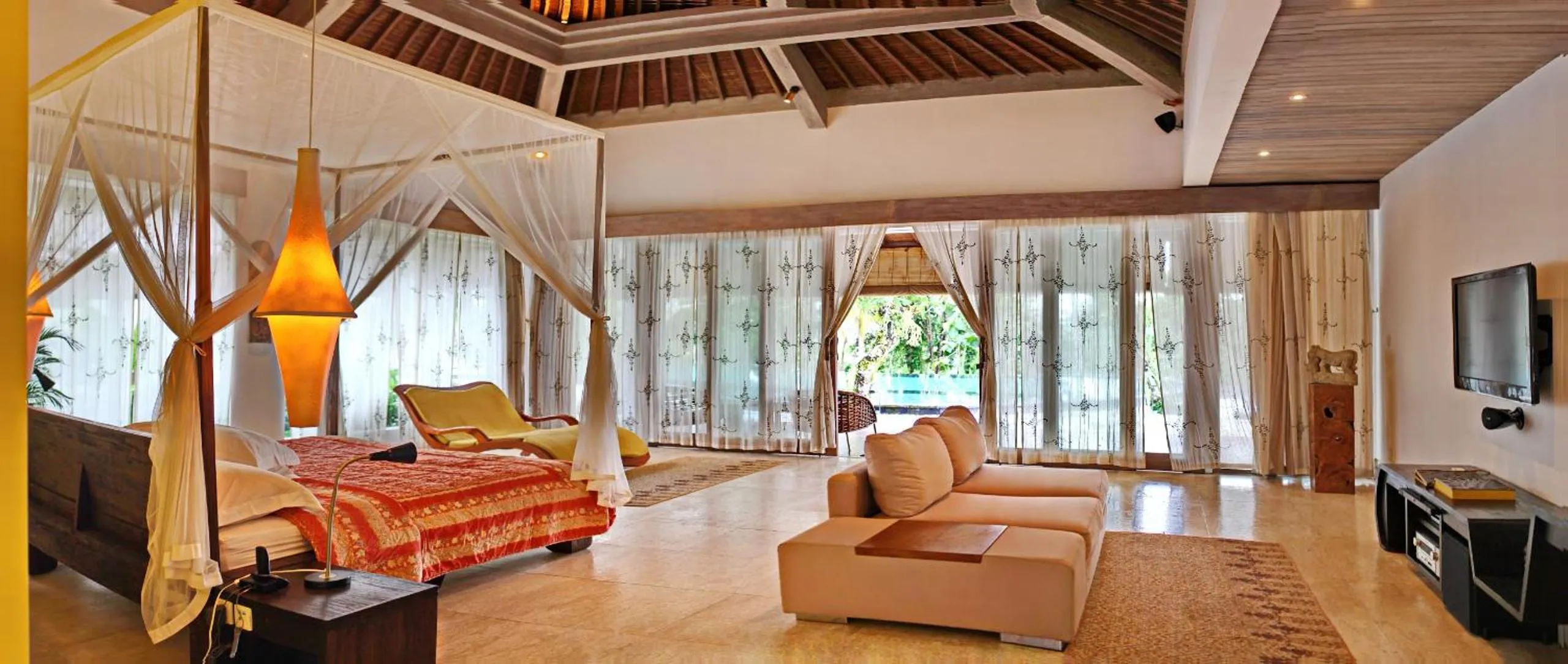 Living room, Bed in Ayurvedagram Bali