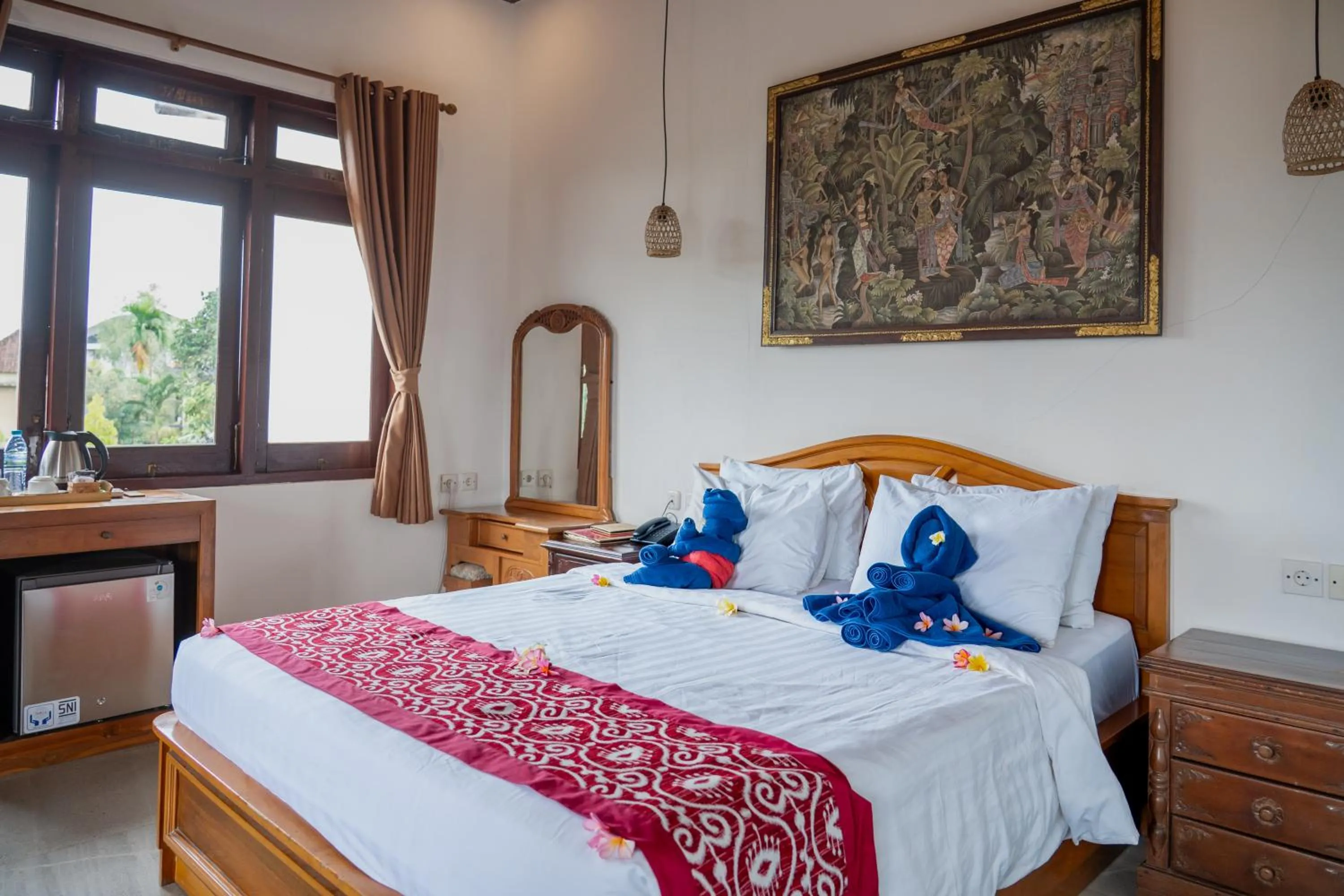 Bedroom, Bed in Nick's Pension