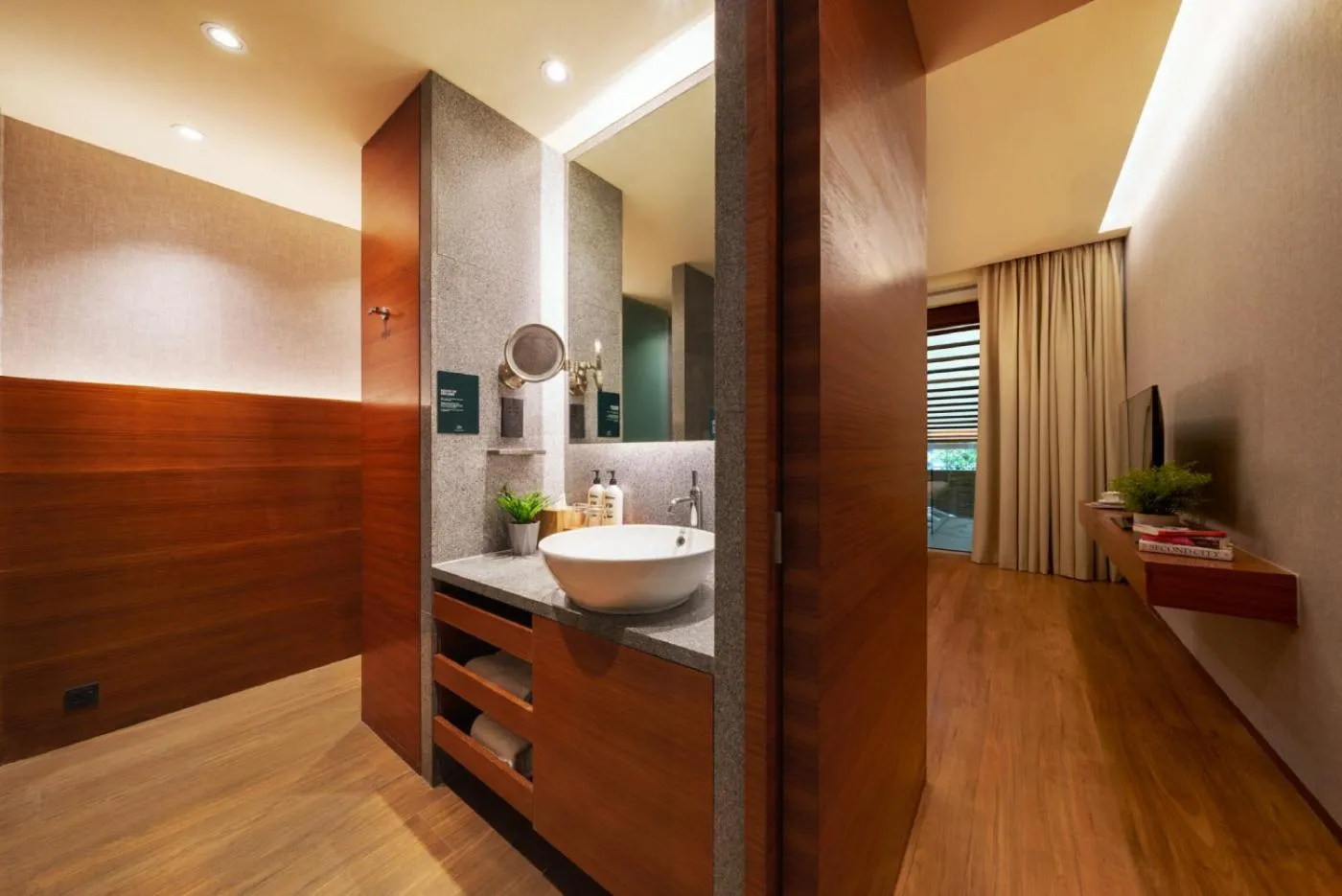 Bathroom, Bed in Oasia Resort Sentosa by Far East Hospitality