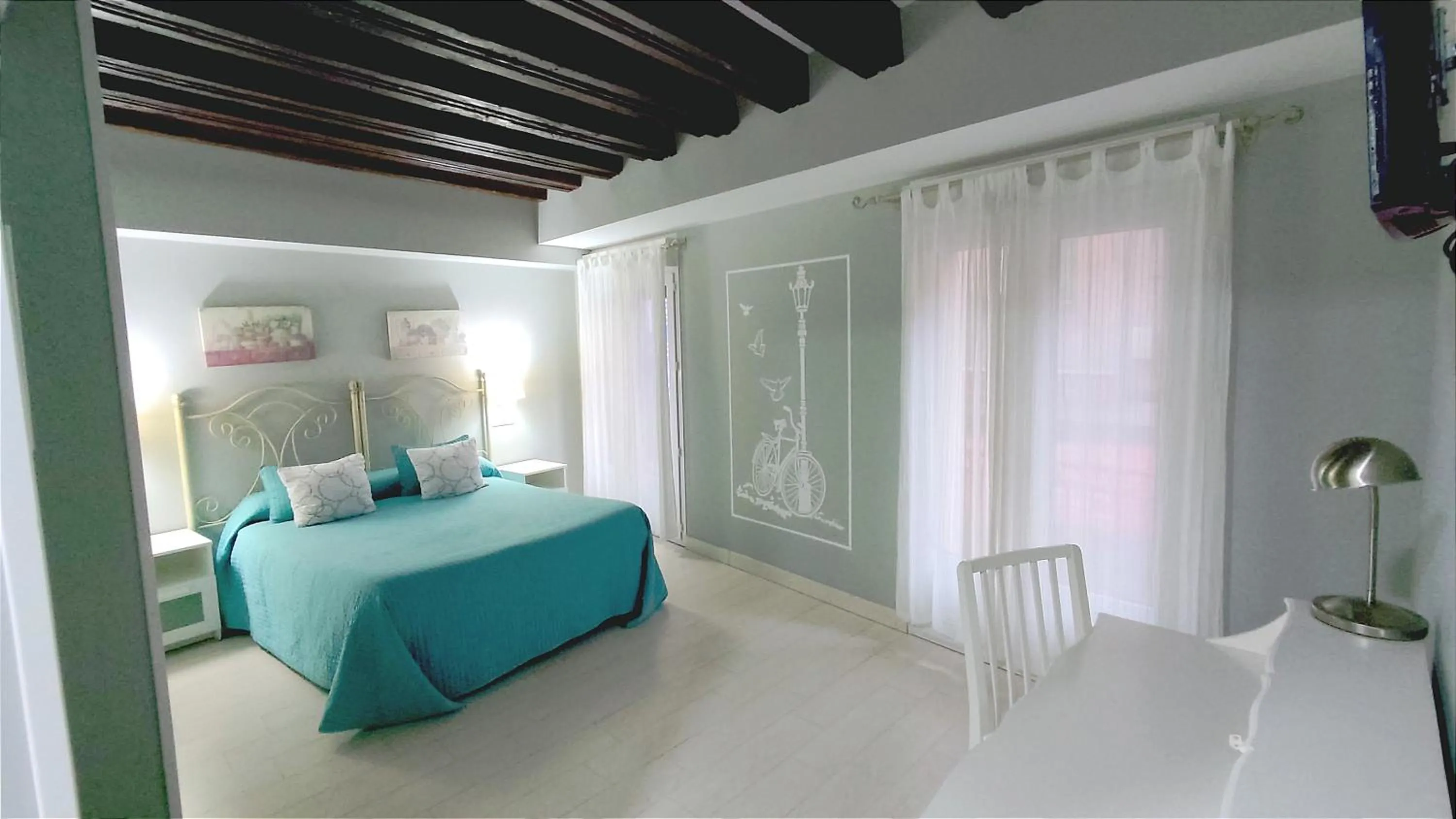 Balcony/Terrace, Bed in Hospedaje San Francisco