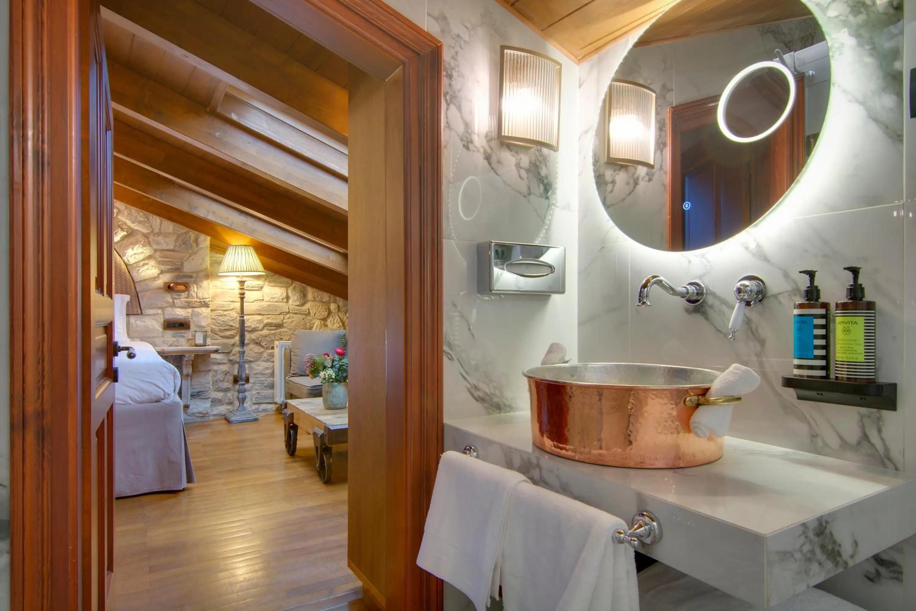 Bathroom in ARCHONTARIKI Historic Boutique Hotel