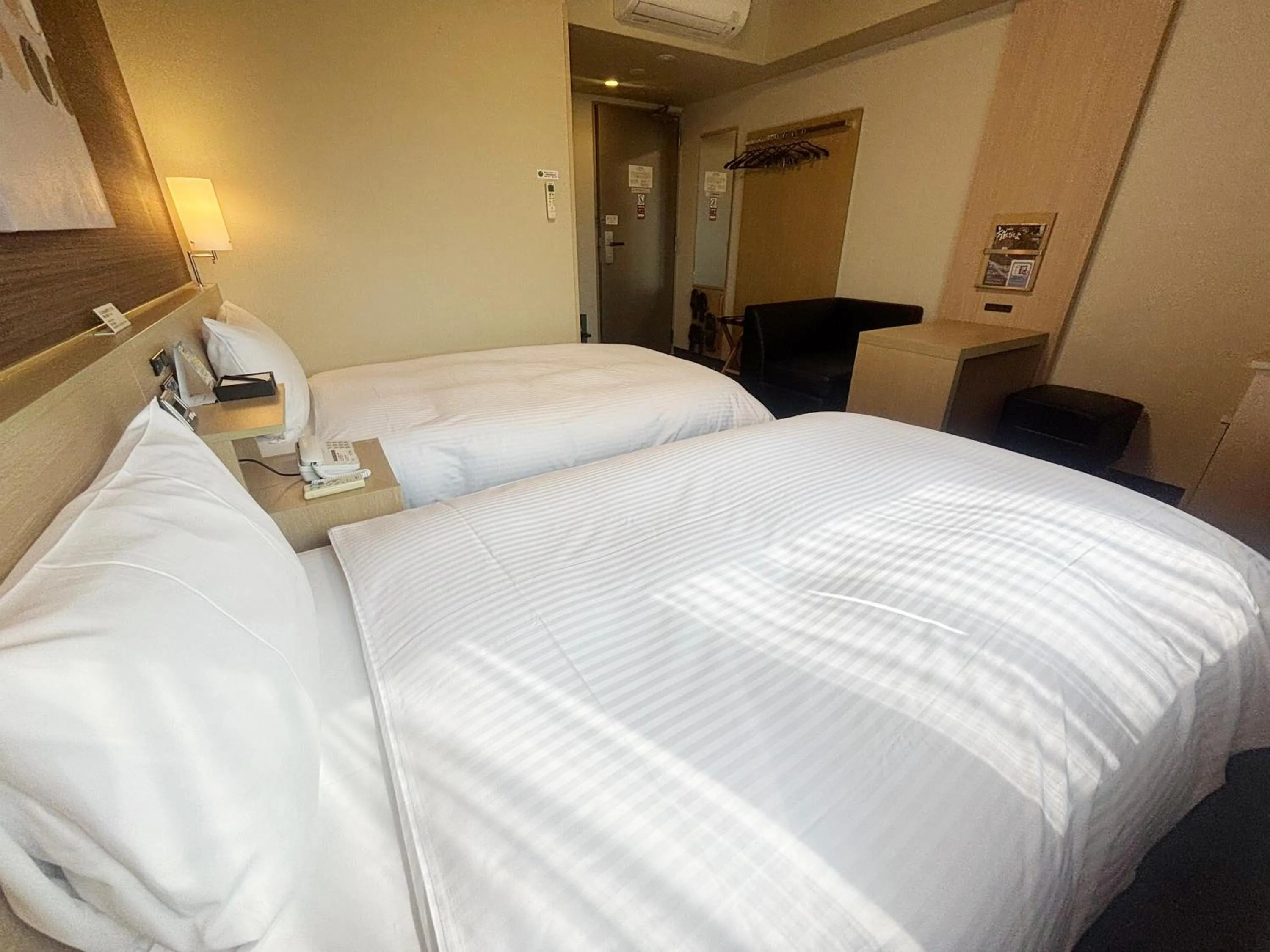 Bedroom, Bed in Hotel Route-Inn Koka Minakuchi -Kokudo 1 gou-