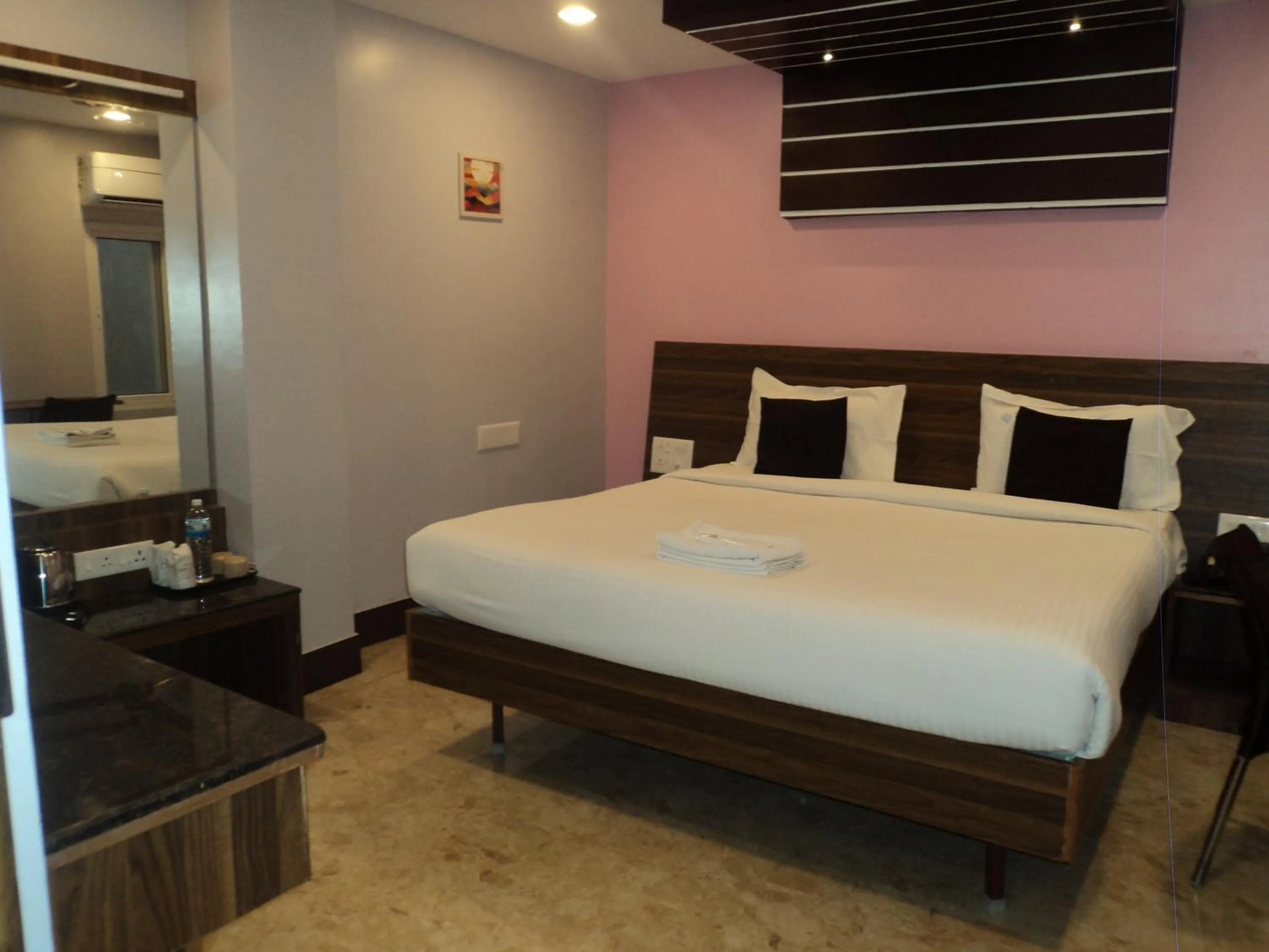 Bed in Mani's residency