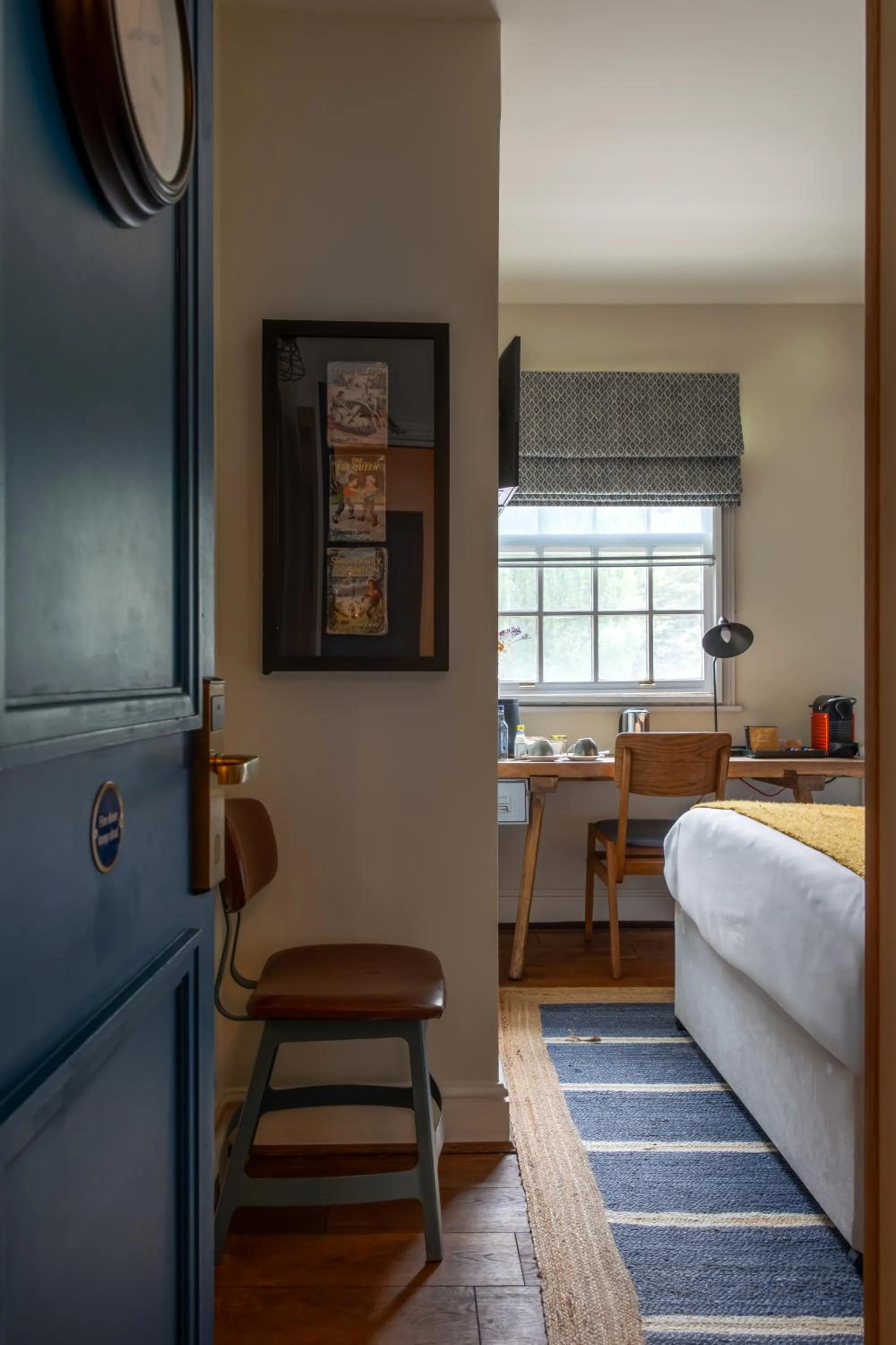 Decorative detail, Bed in The Pilot Inn