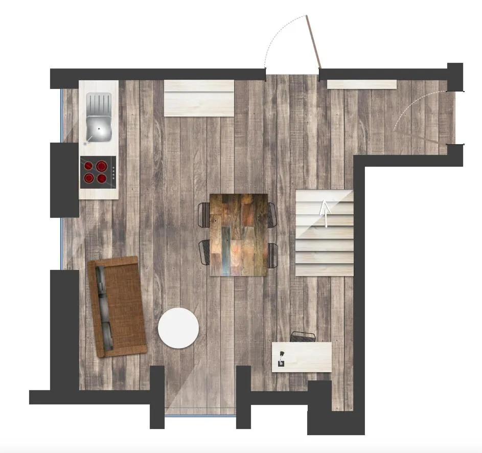 Bird's eye view in die Säge