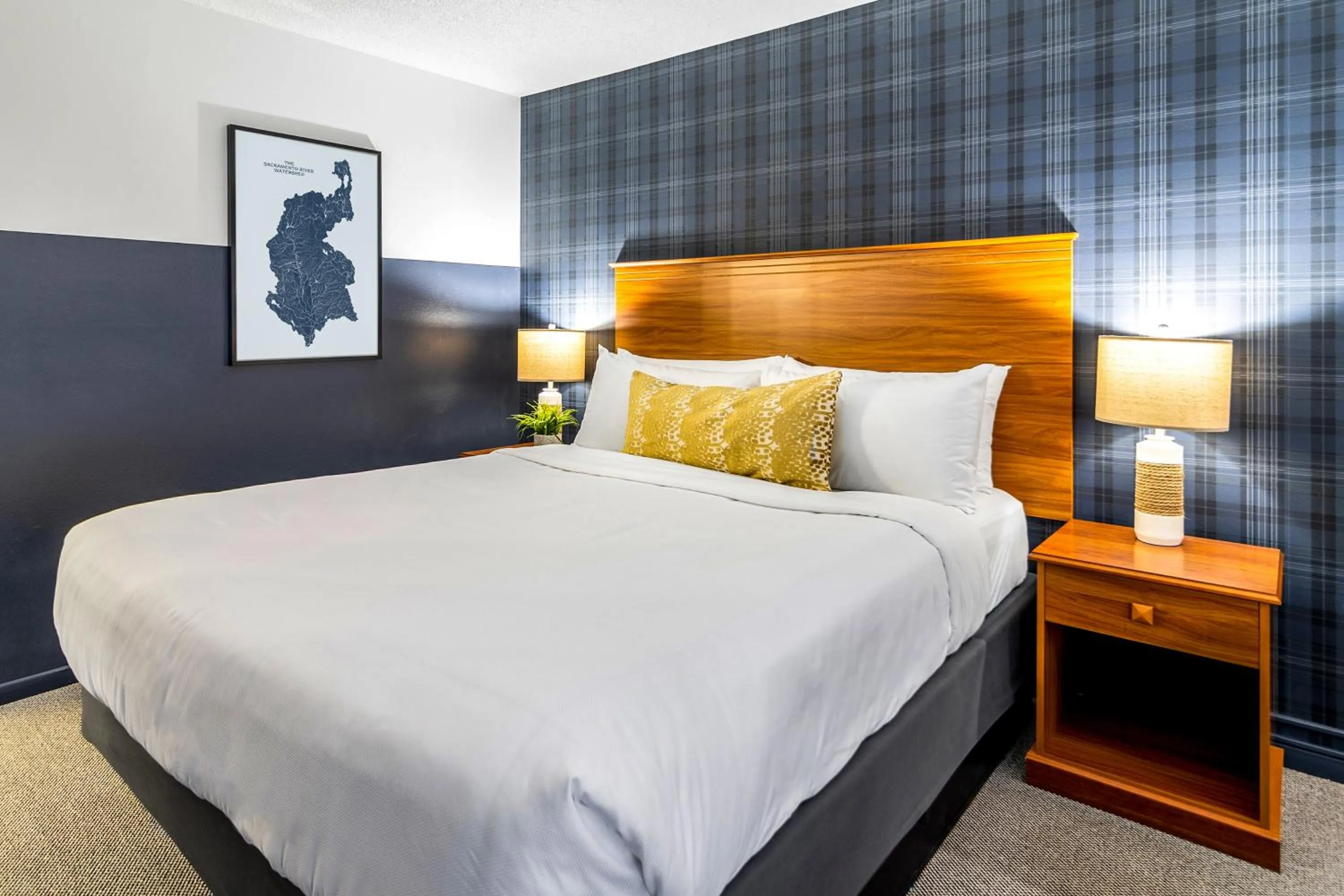 Bed in The Angler Lodge