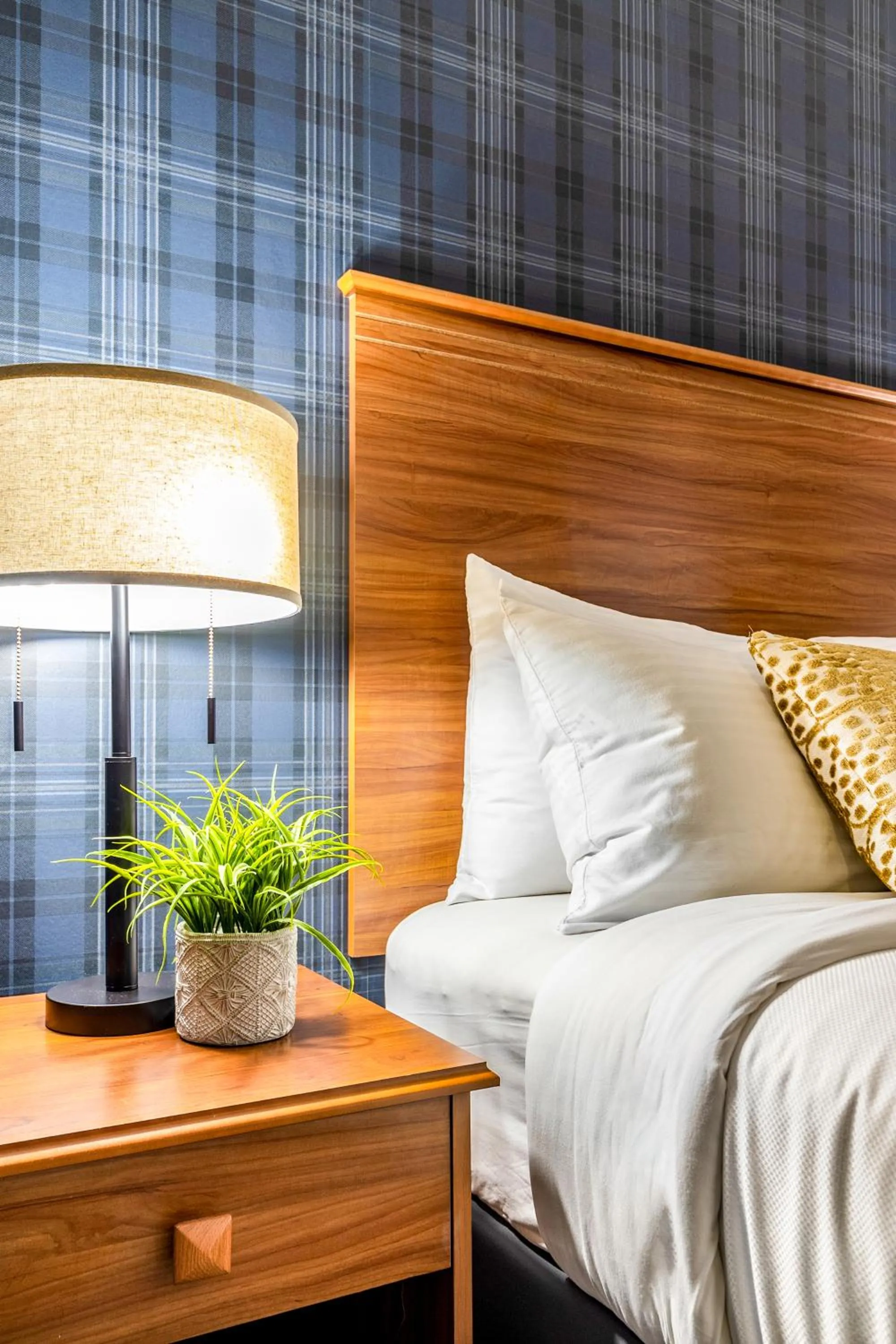 Bed in The Angler Lodge