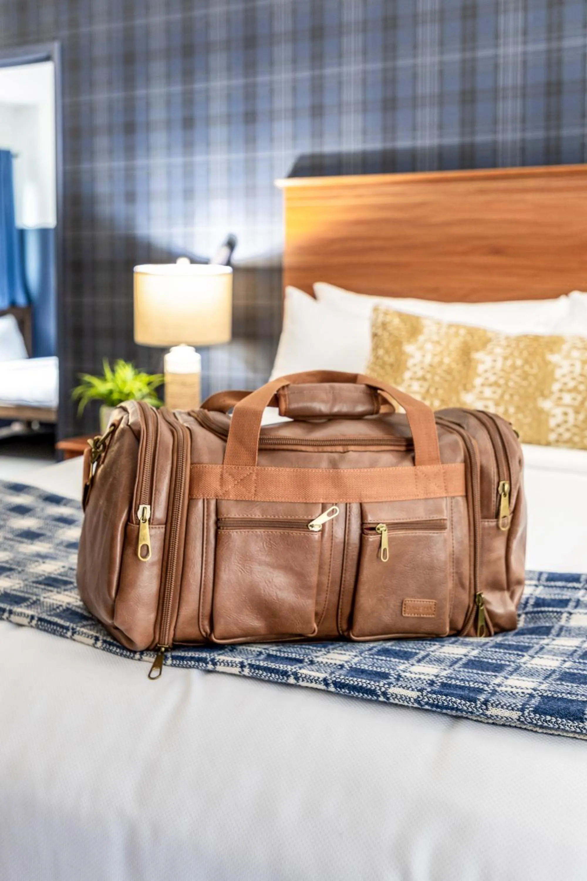 Bed in The Angler Lodge