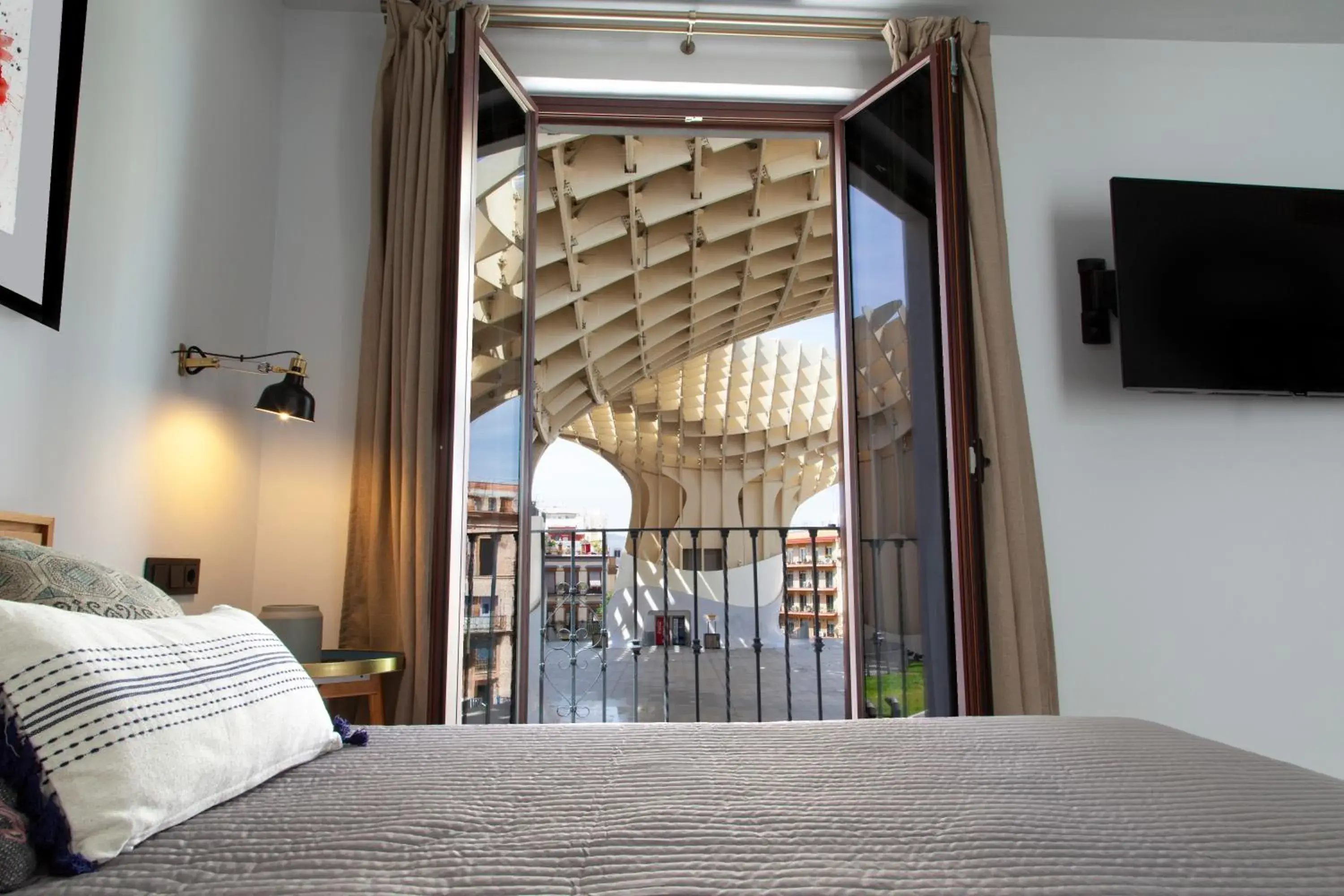 Balcony/Terrace, Bed in Welldone Metropol Balcony/Terrace, Bed in Welldone Metropol