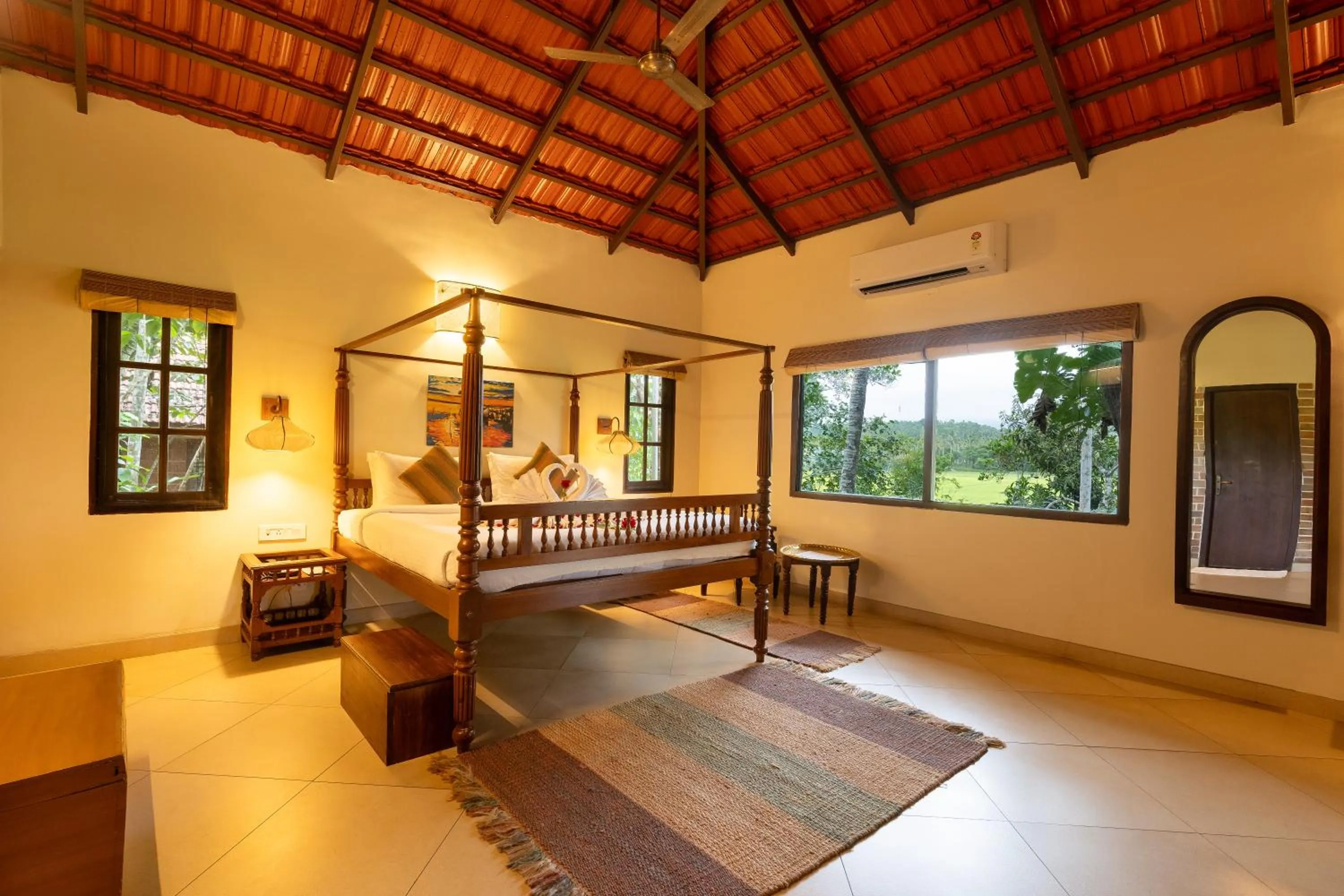 View (from property/room), Bed in Raindrops Resorts Wayanad