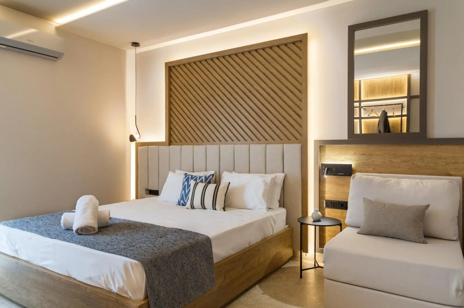 Bed in Mythic Summer Hotel