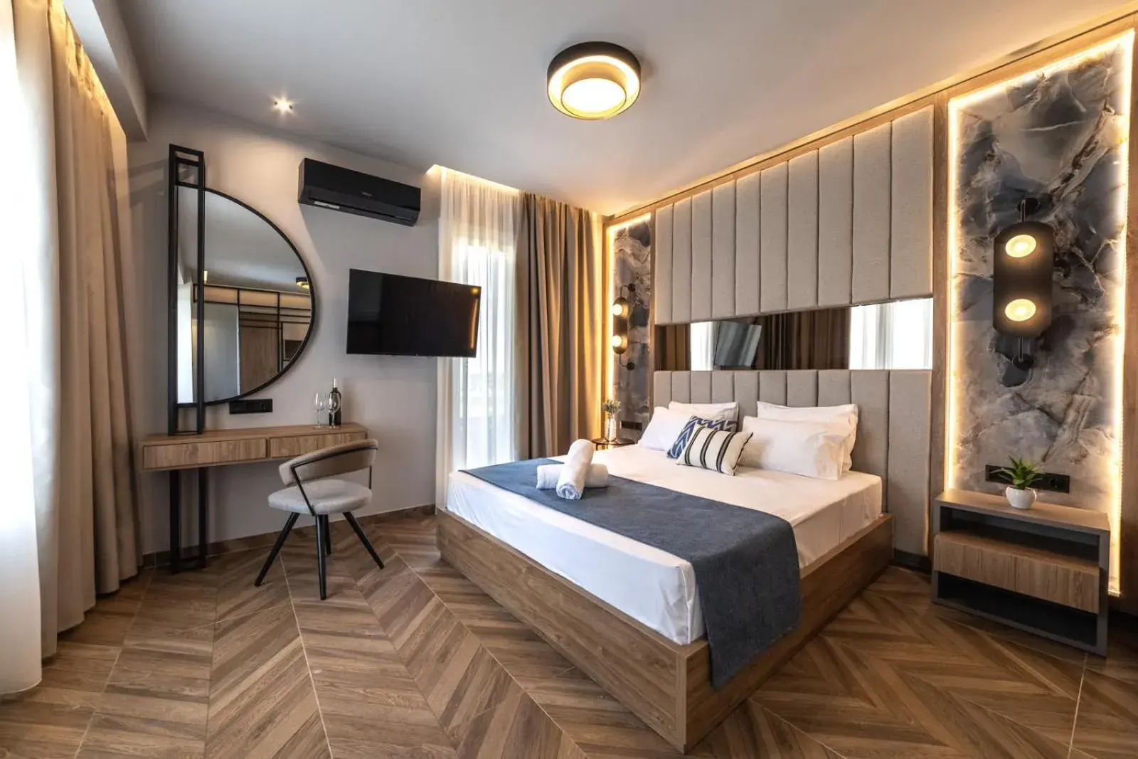 Bedroom, Bed in Mythic Summer Hotel Bedroom, Bed in Mythic Summer Hotel