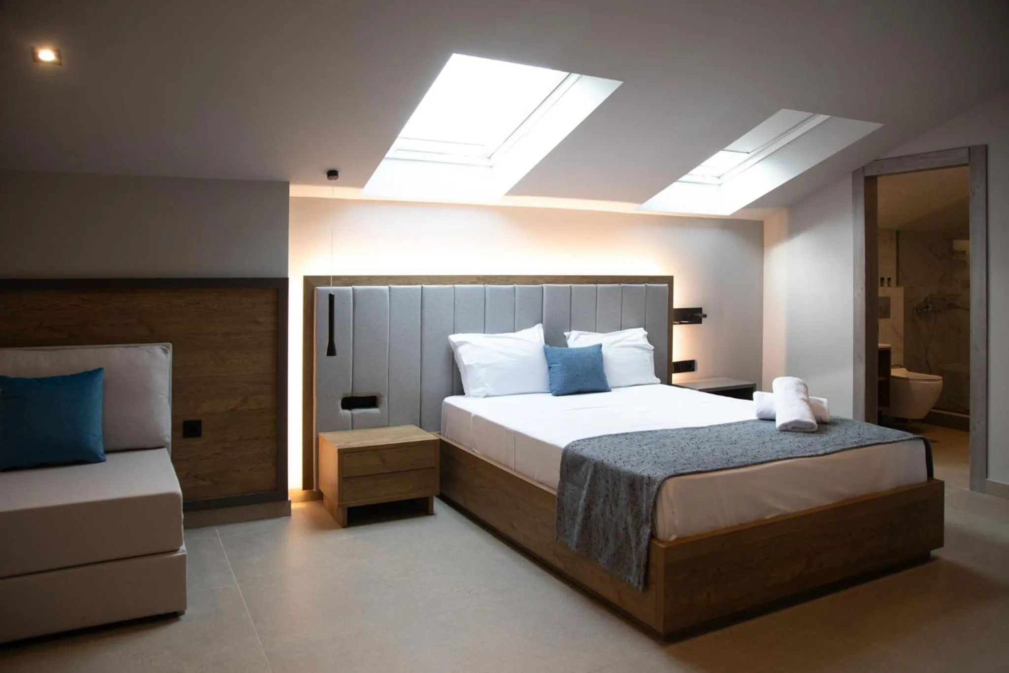 Bed in Mythic Summer Hotel