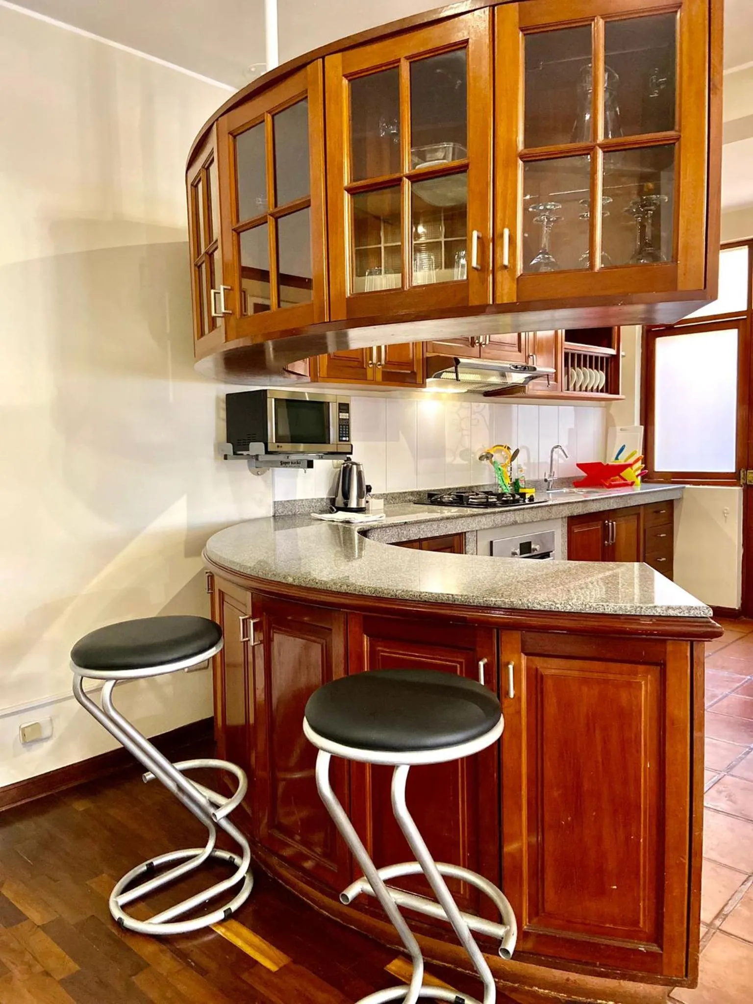 Kitchen or kitchenette in Peru Star Apart-Hotel