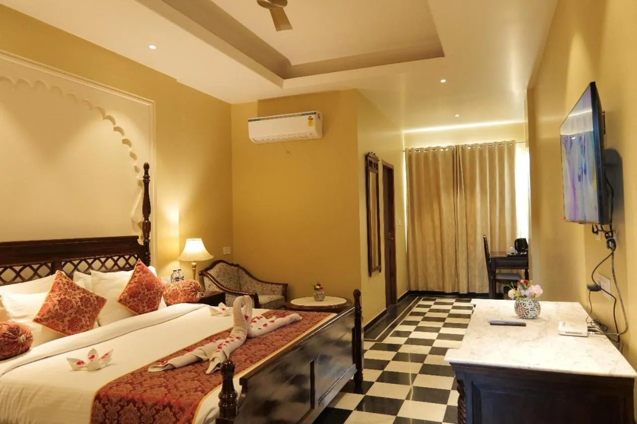 Photo of the whole room, Bed in WelcomHeritage Mount Valley Resort Ranthambore