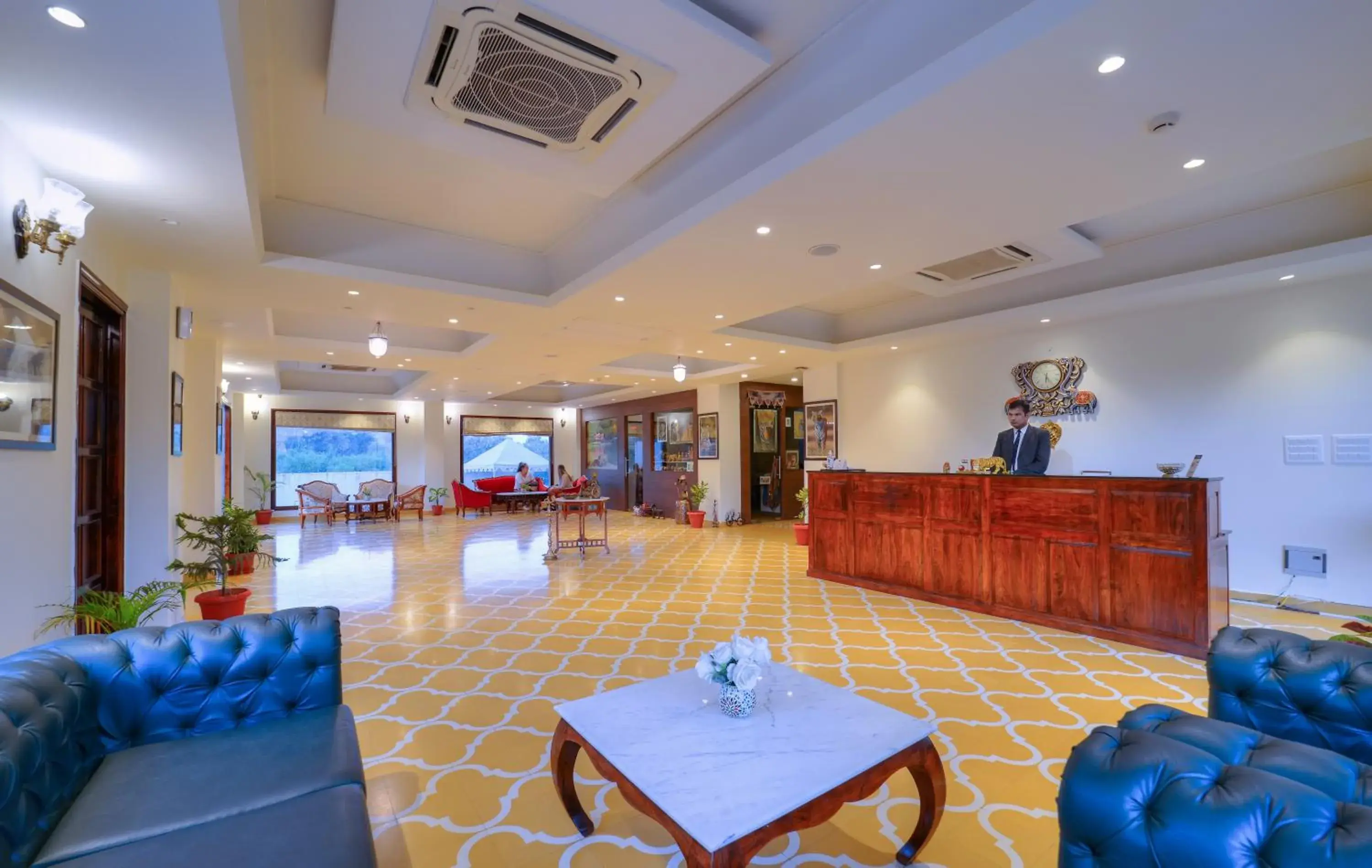 Lobby or reception in WelcomHeritage Mount Valley Resort Ranthambore Lobby or reception in WelcomHeritage Mount Valley Resort Ranthambore