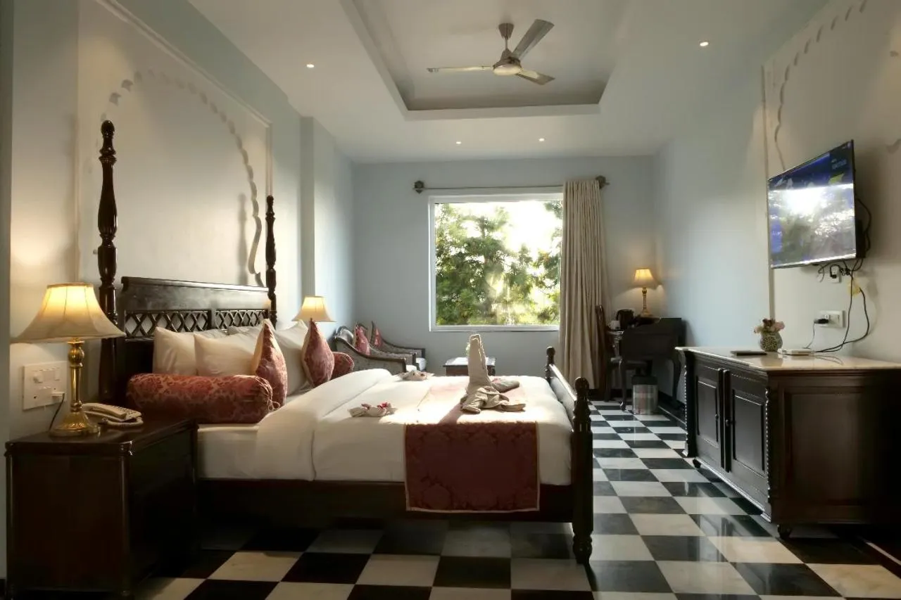 Photo of the whole room, Bed in WelcomHeritage Mount Valley Resort Ranthambore