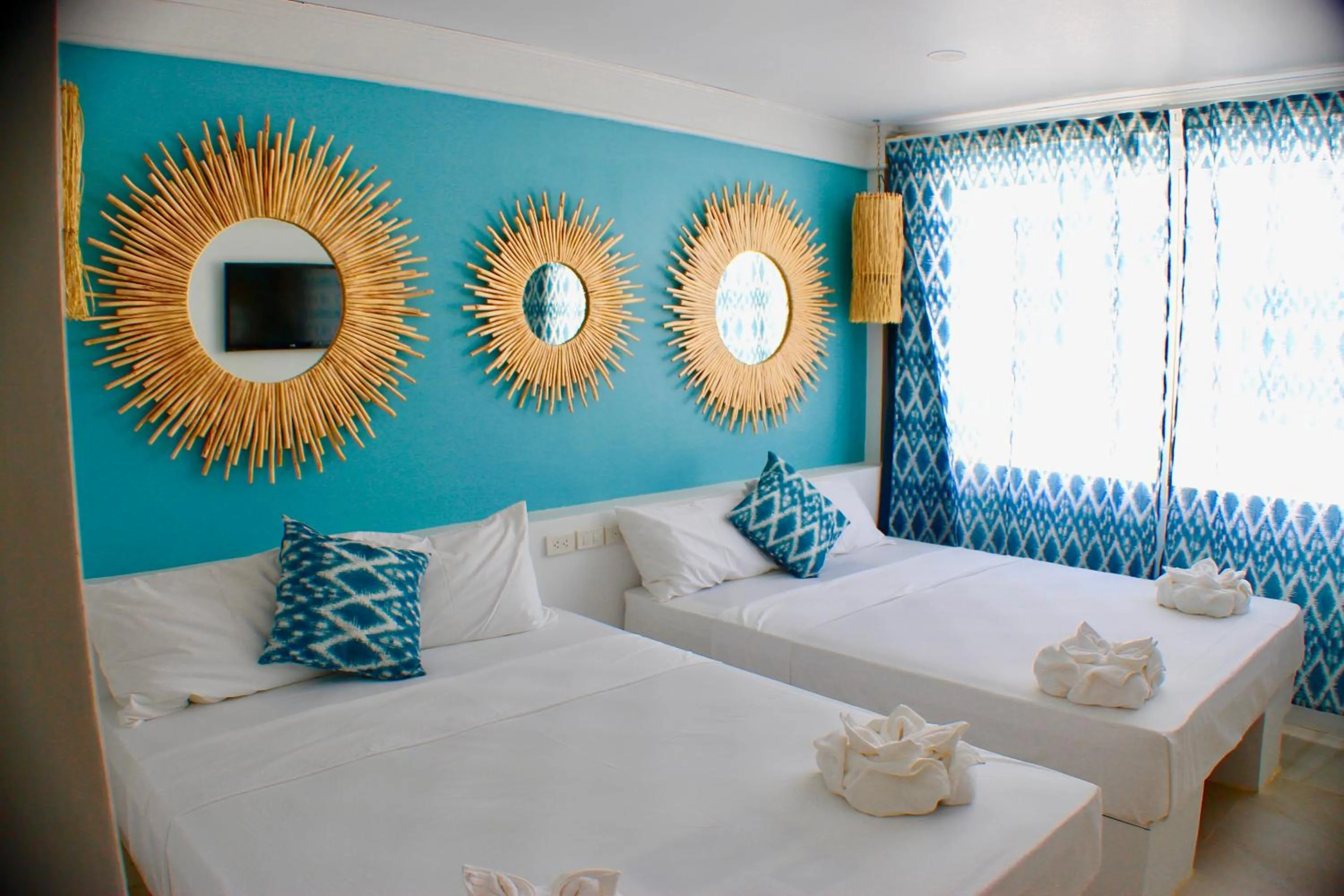 Bed in So KohKoon Beach Resort