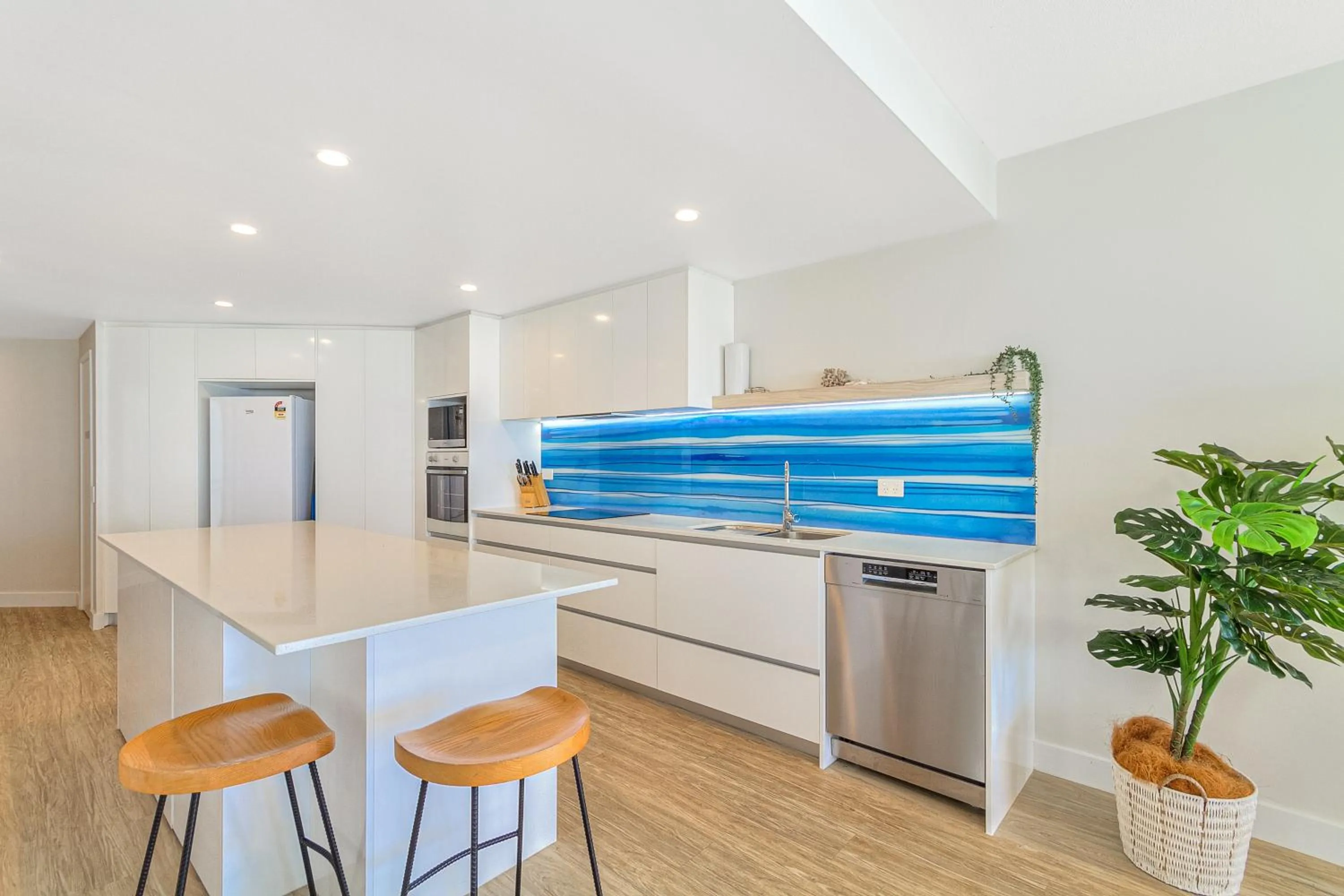 kitchen in Oceanside Resort - Absolute Beachfront Apartments