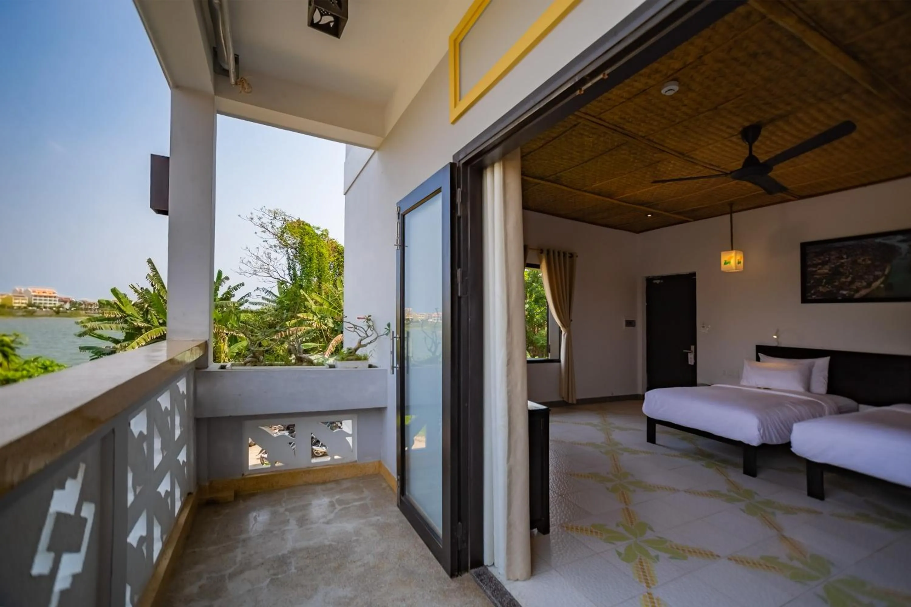 River view, Bed in Hoi An Corn Riverside Villa