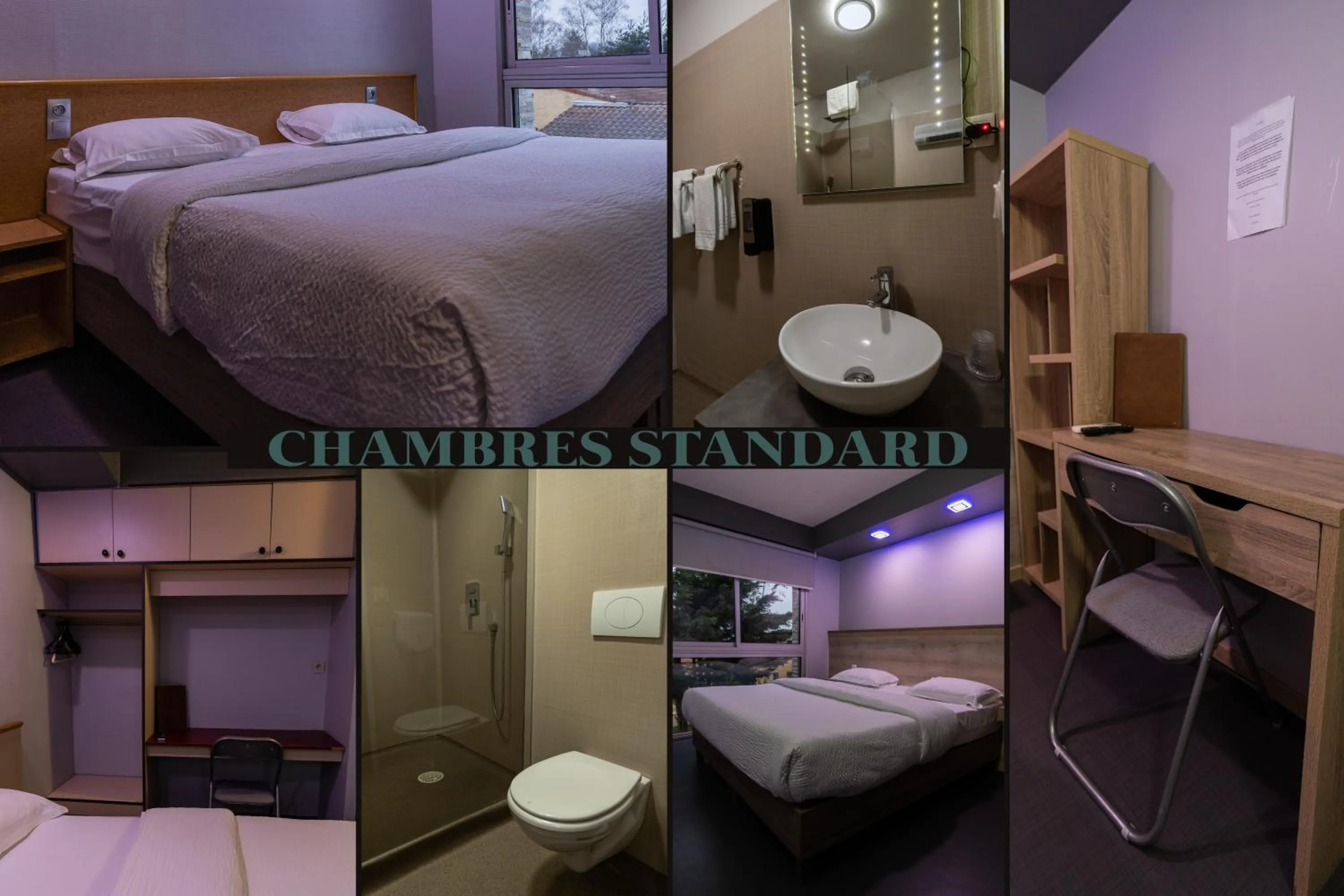 Bed in Hôtel La Rocade