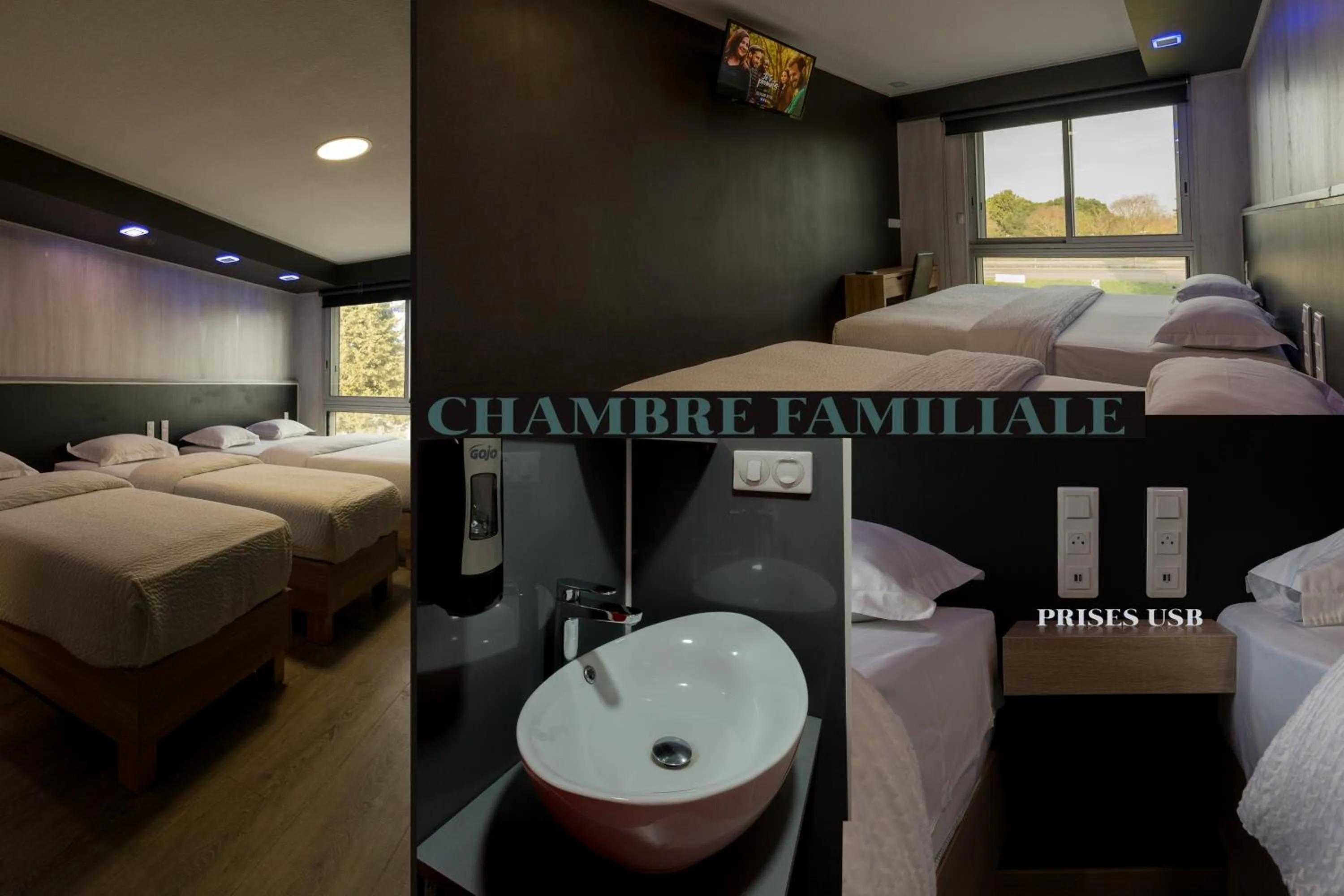 Bed in Hôtel La Rocade